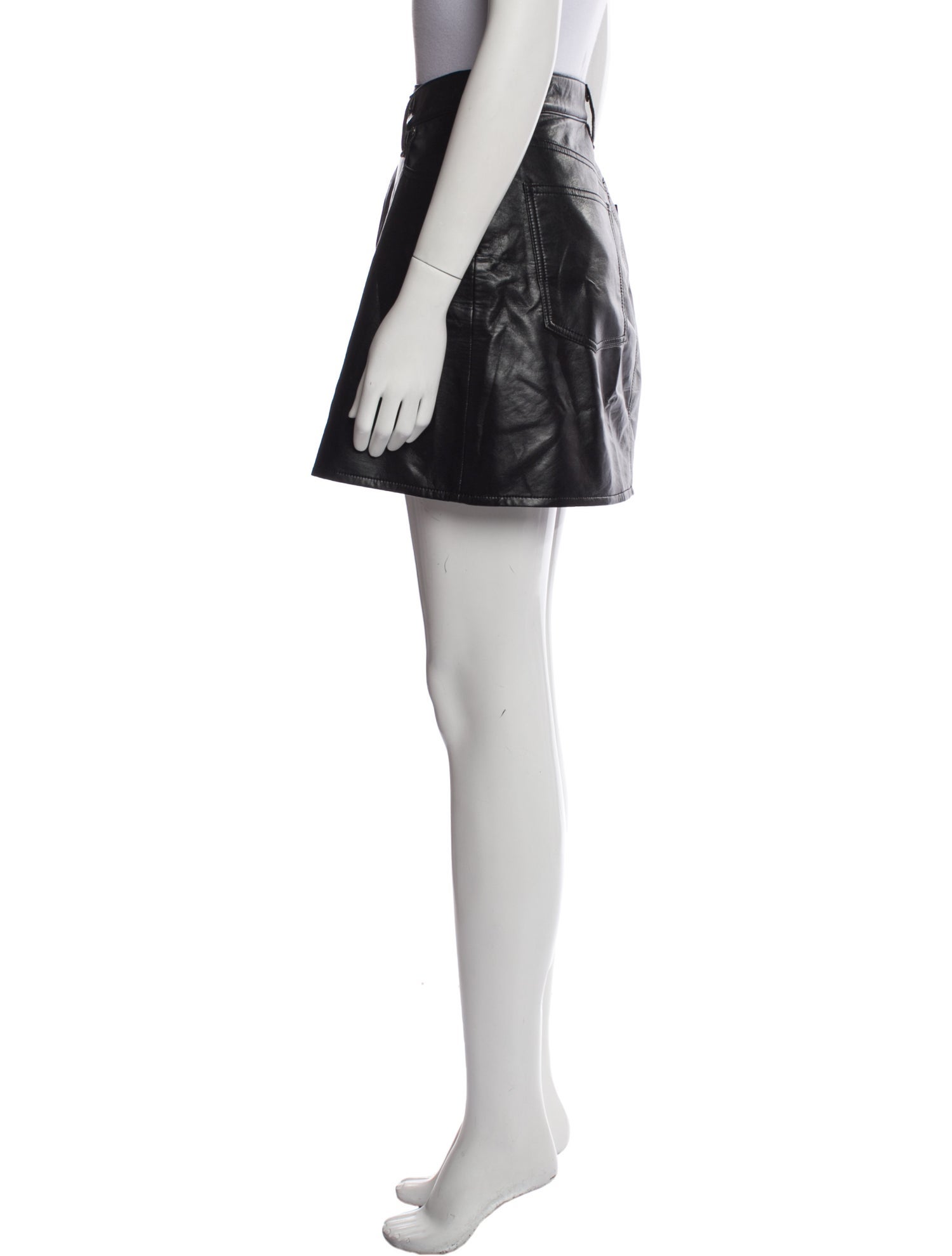 AGOLDE Leather Mini Skirt