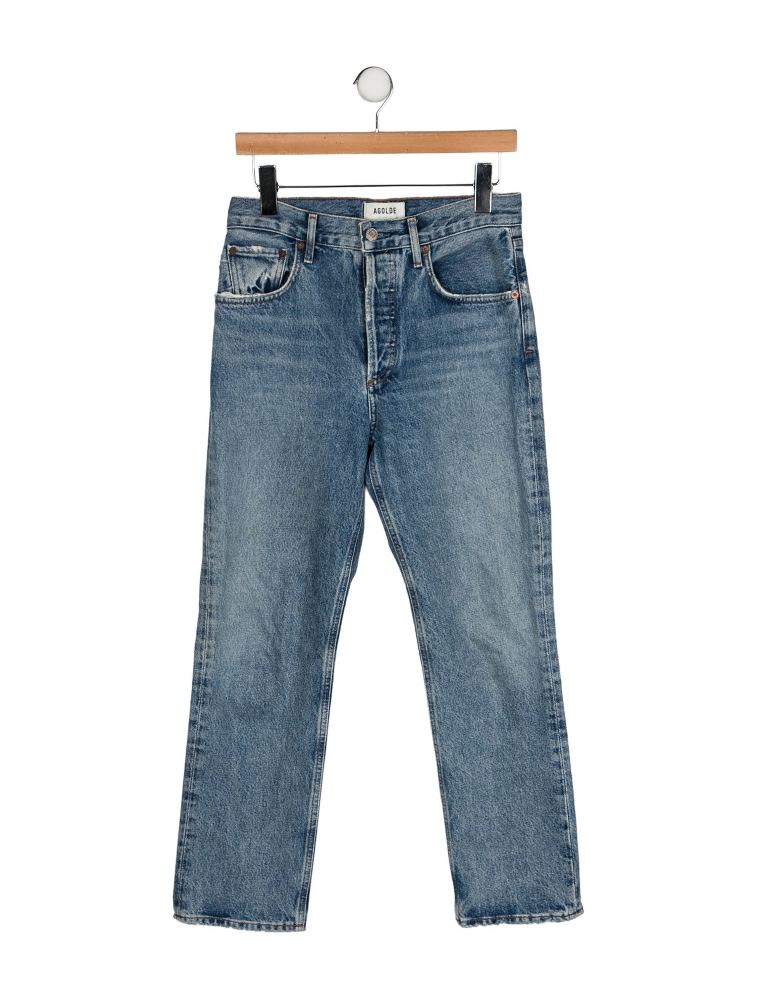 AGOLDE Mid-Rise Straight Leg Jeans
