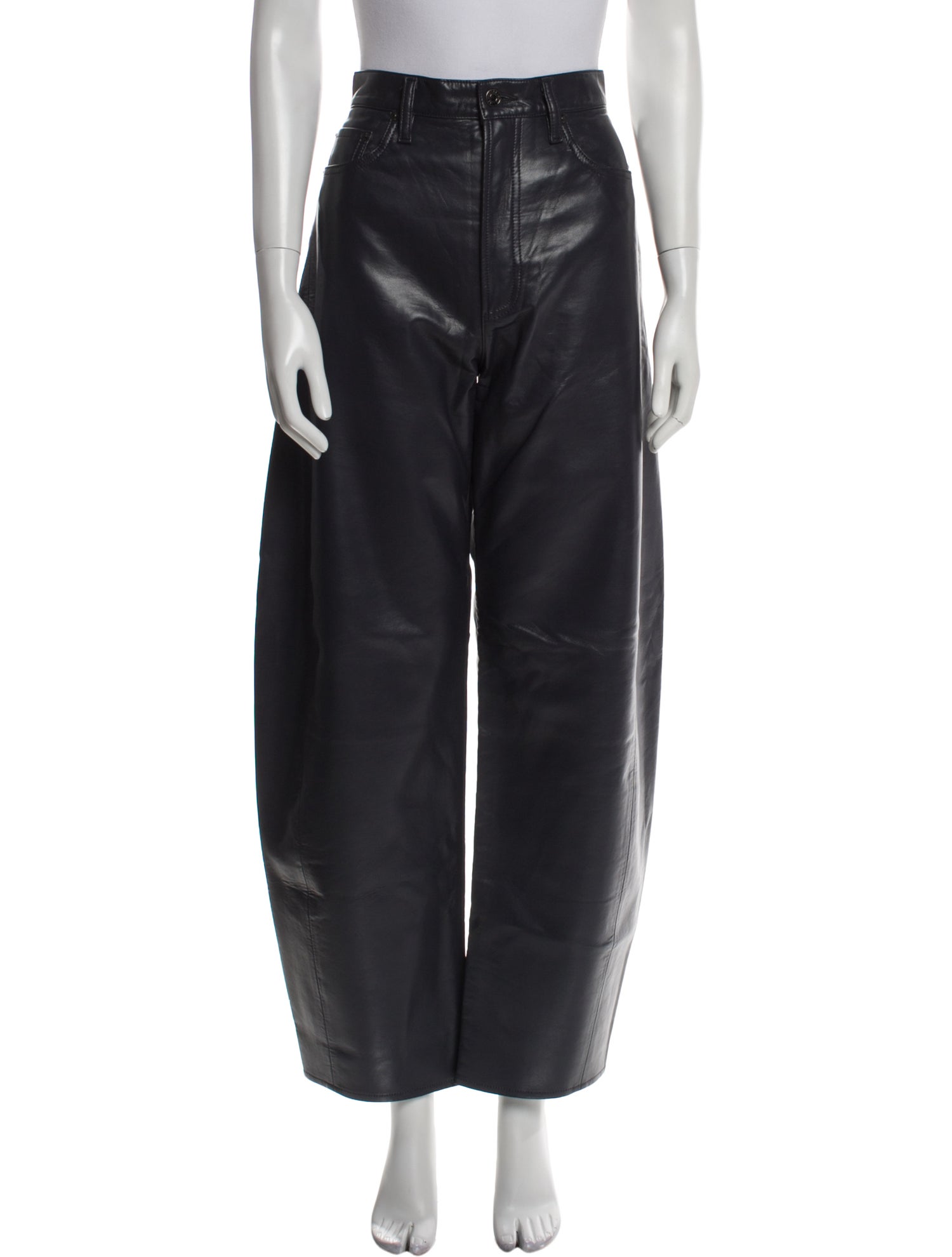 AGOLDE Leather Straight Leg Pants