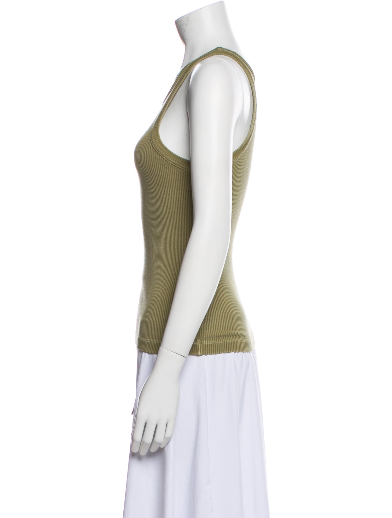 AGOLDE Striped Scoop Neck Top