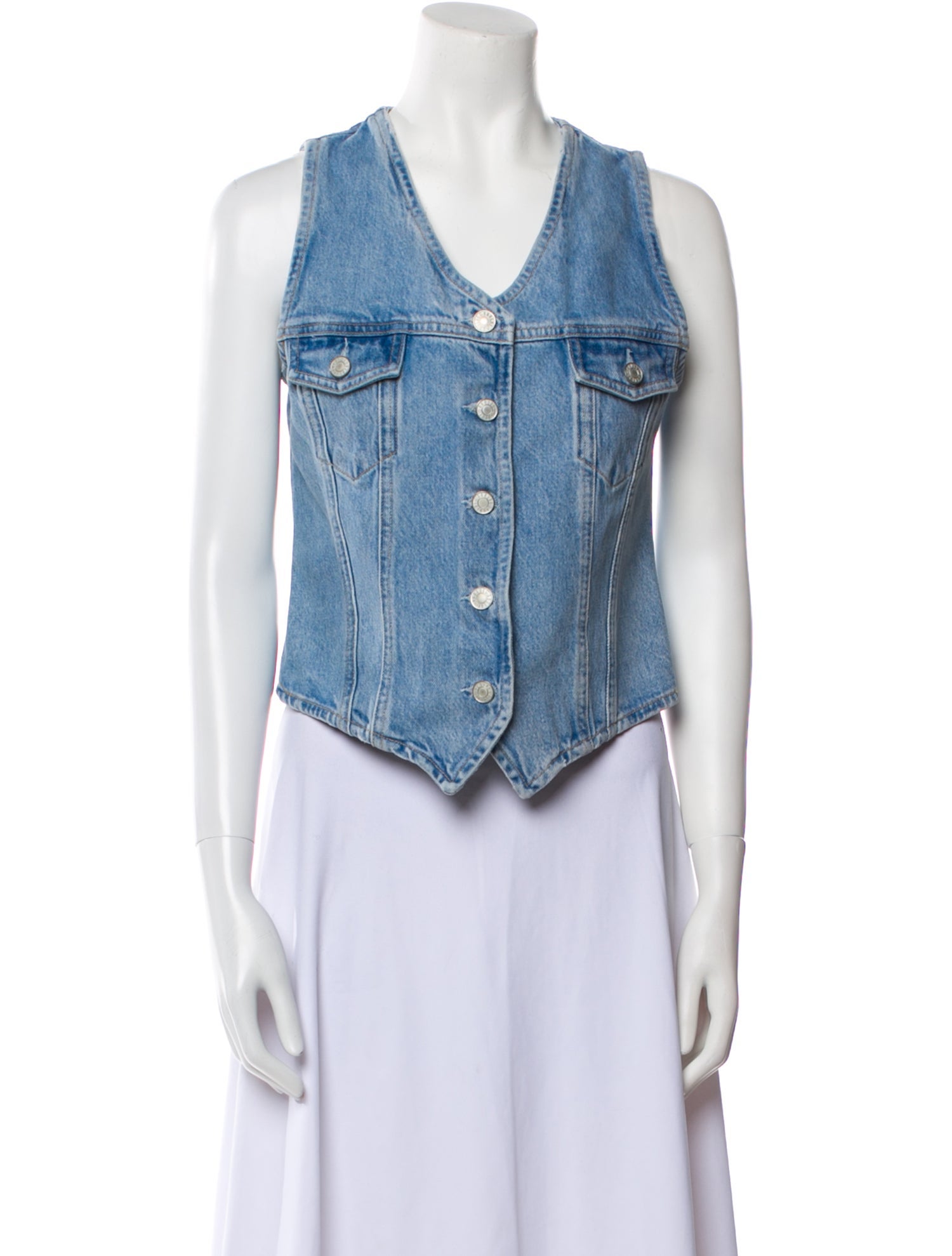 AGOLDE V-Neck Sleeveless Crop Top