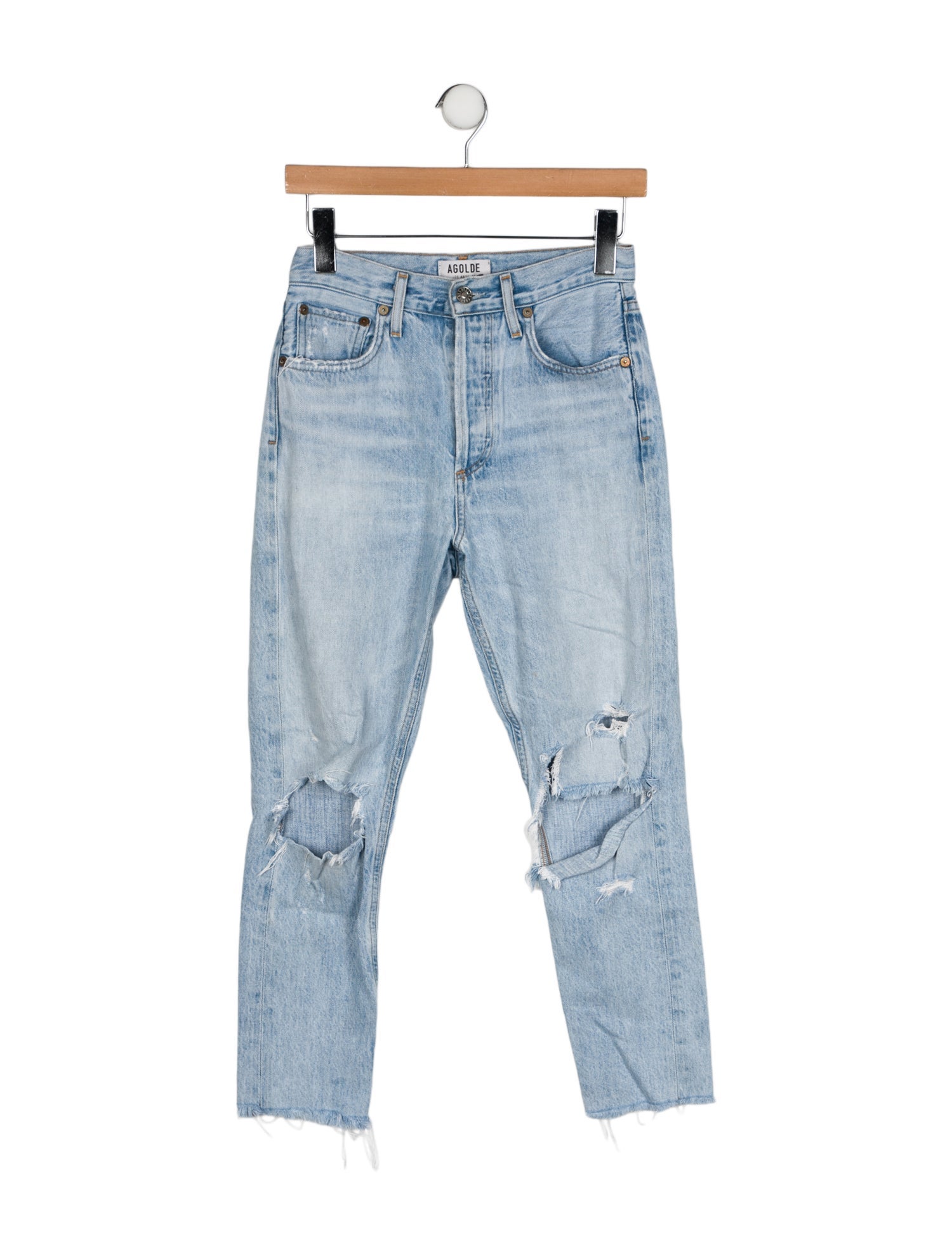 AGOLDE Mid-Rise Straight Leg Jeans