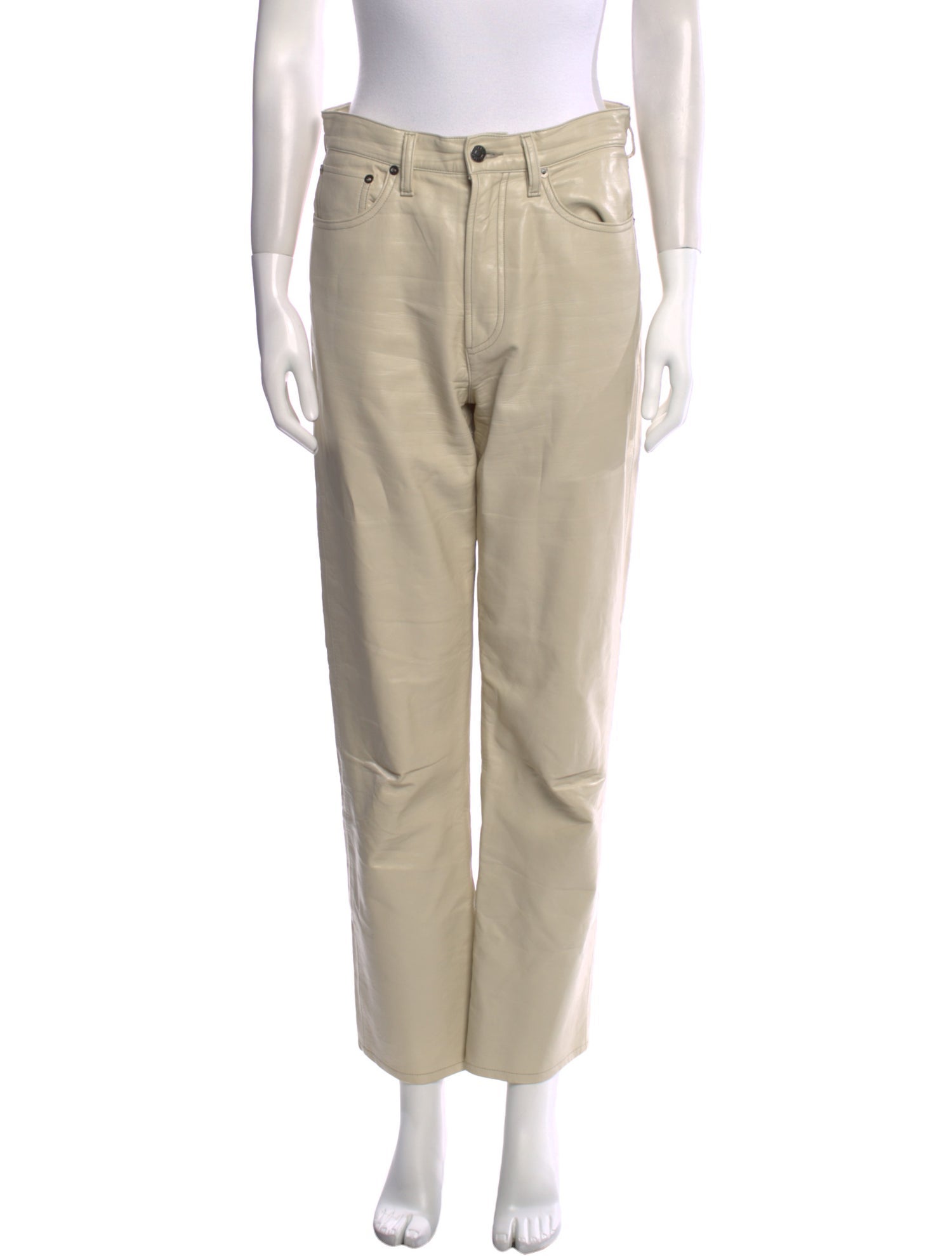 AGOLDE Leather Straight Leg Pants