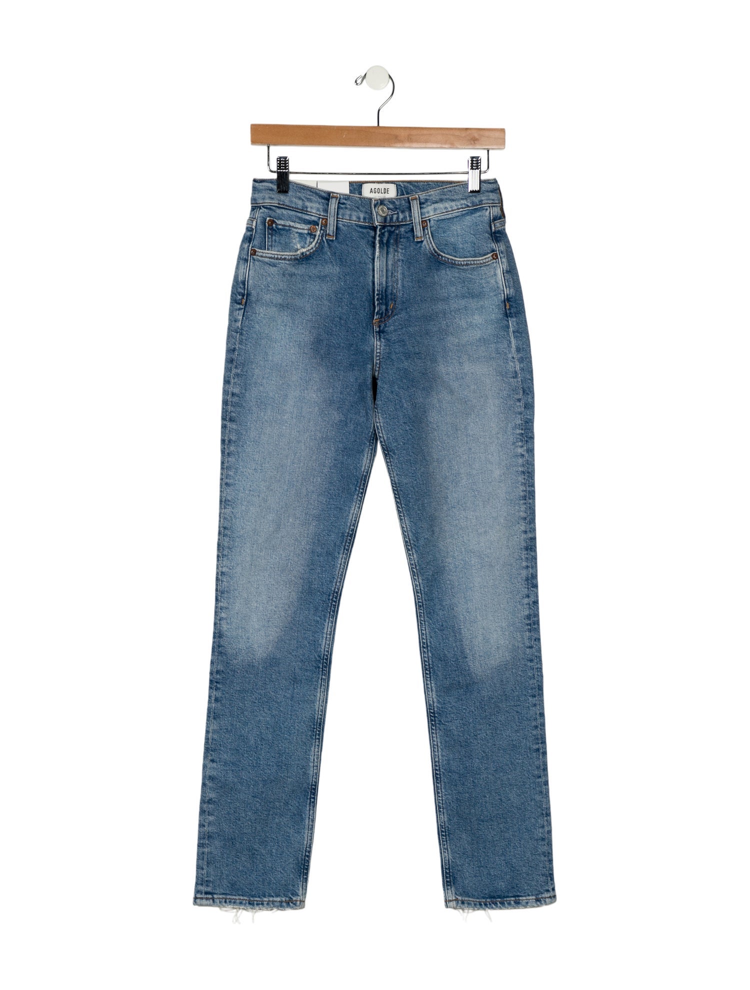 AGOLDE Mid-Rise Straight Leg Jeans