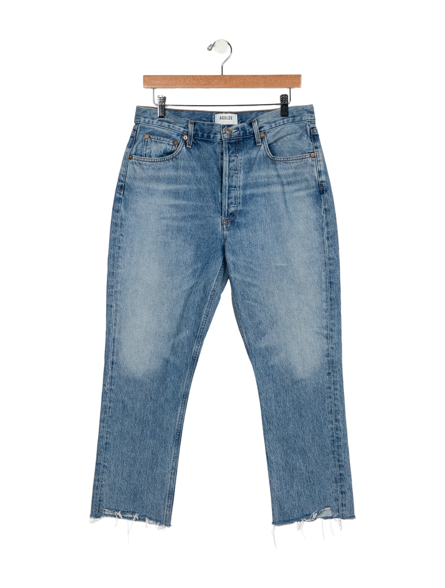 AGOLDE Mid-Rise Straight Leg Jeans