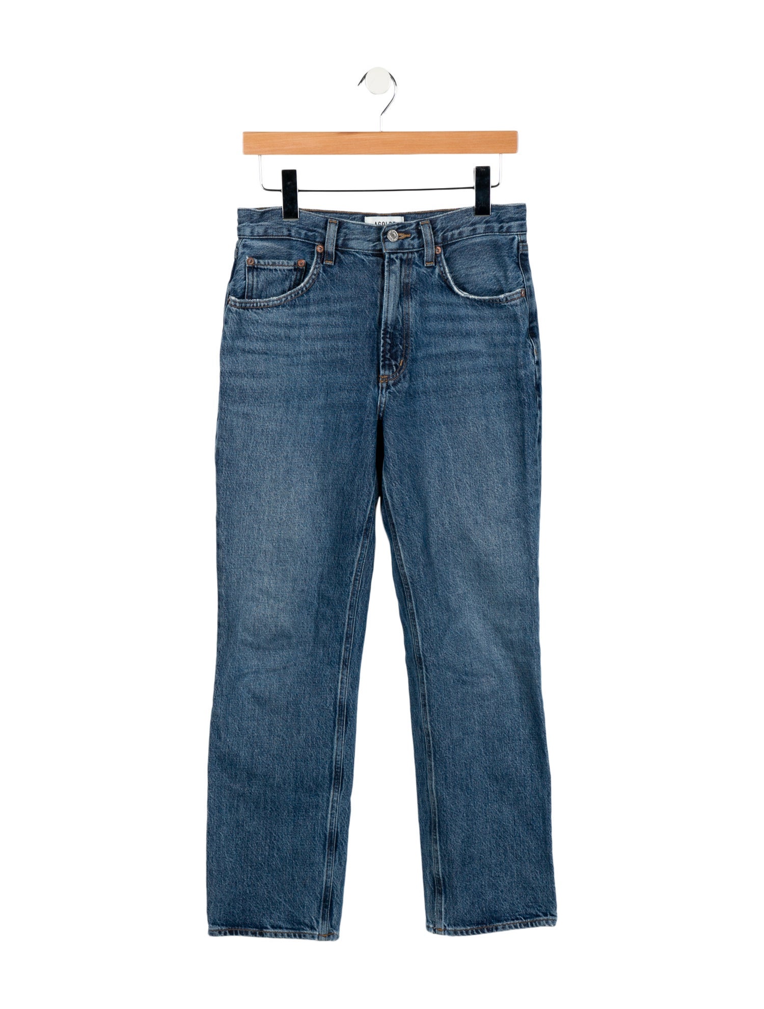 AGOLDE Mid-Rise Straight Leg Jeans