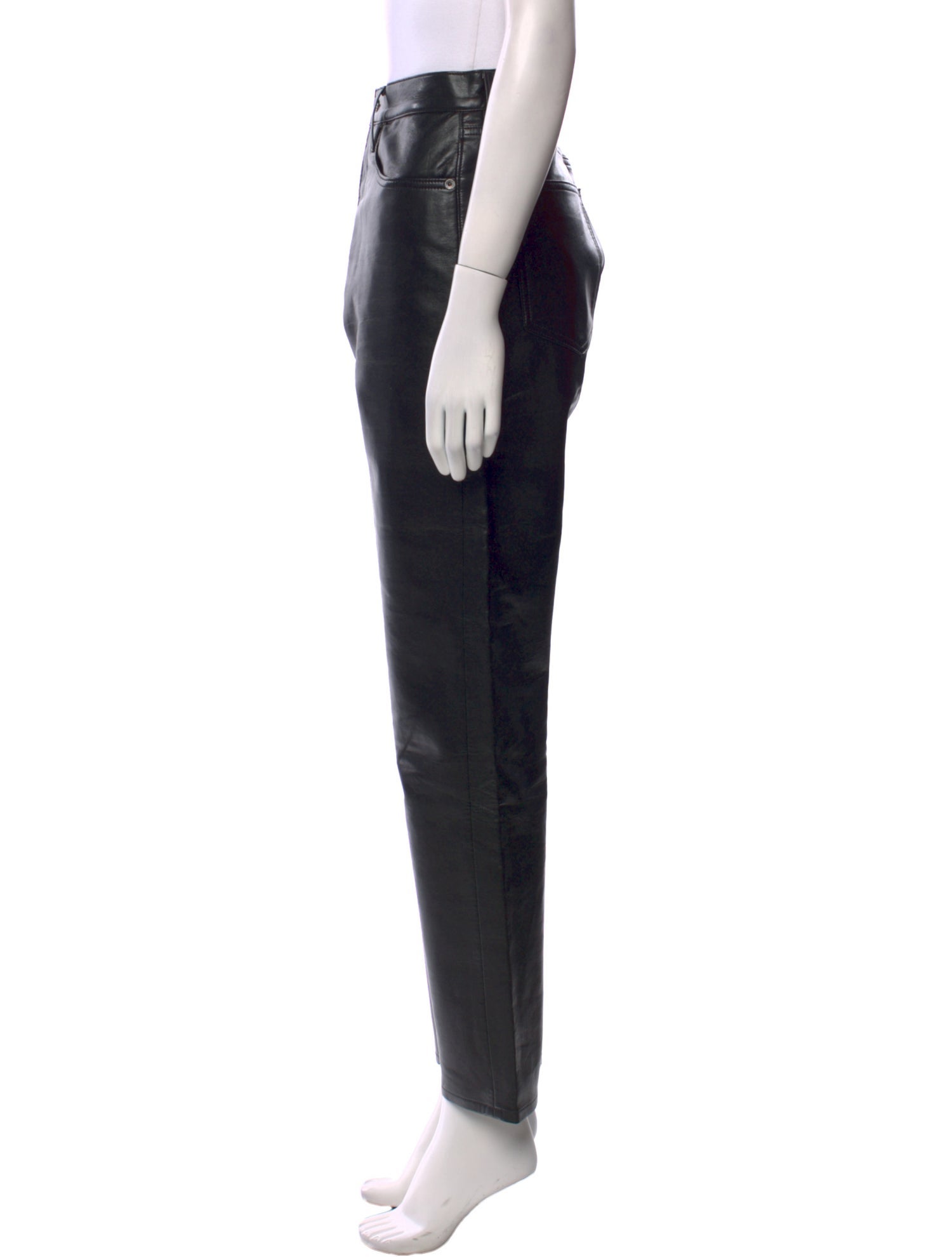 AGOLDE Leather Wide Leg Pants