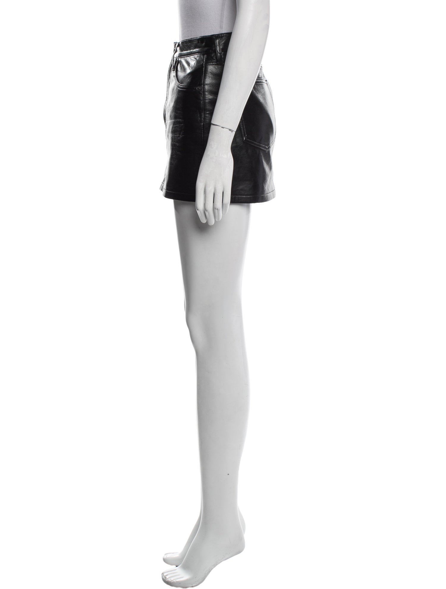 AGOLDE Leather Mini Skirt