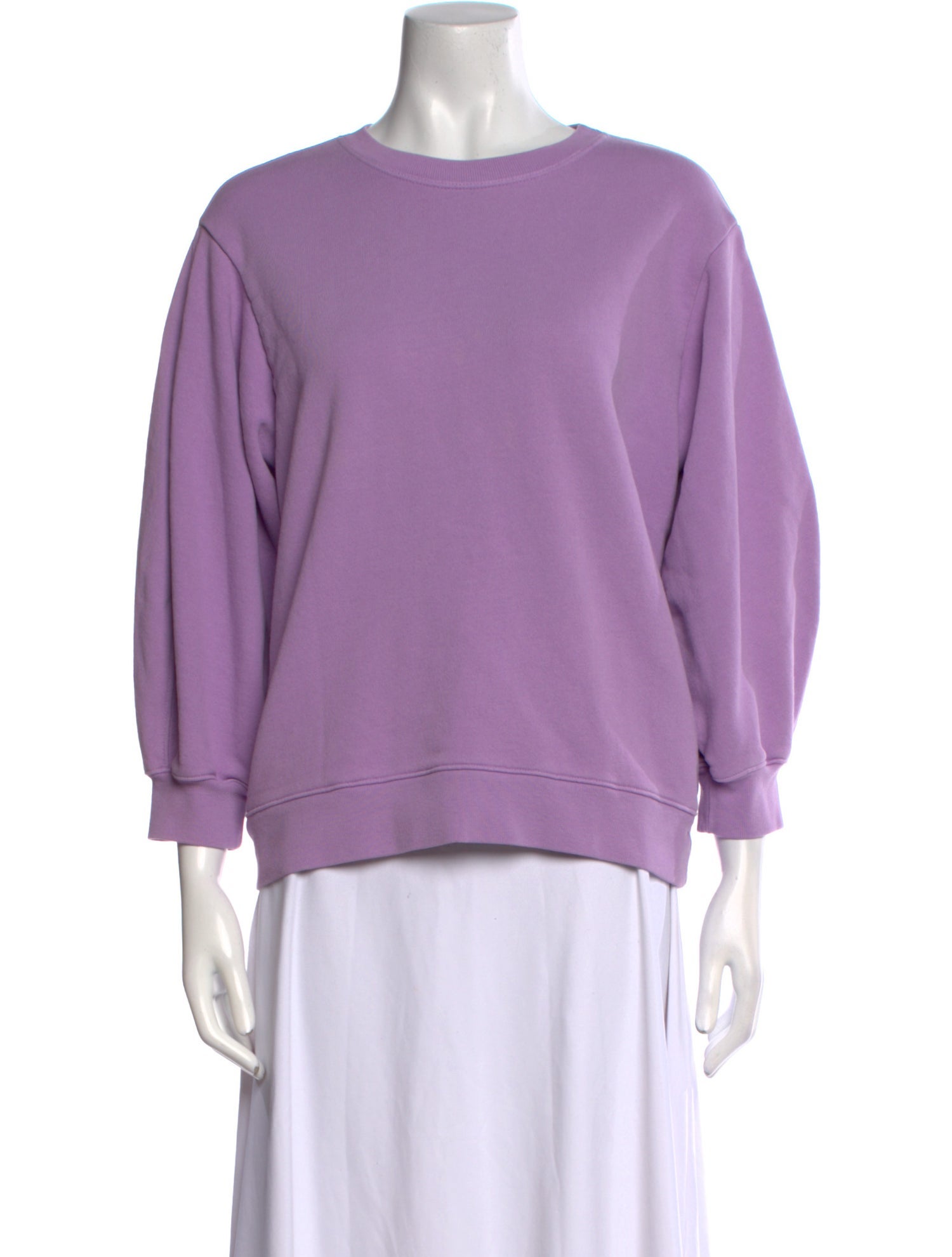 AGOLDE Scoop Neck Three-Quarter Sleeve Sweatshirt