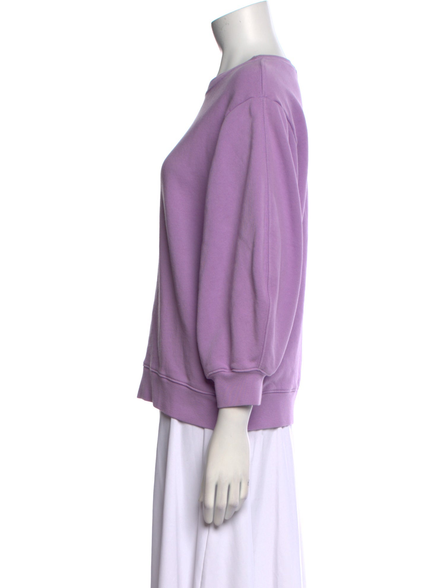 AGOLDE Scoop Neck Three-Quarter Sleeve Sweatshirt