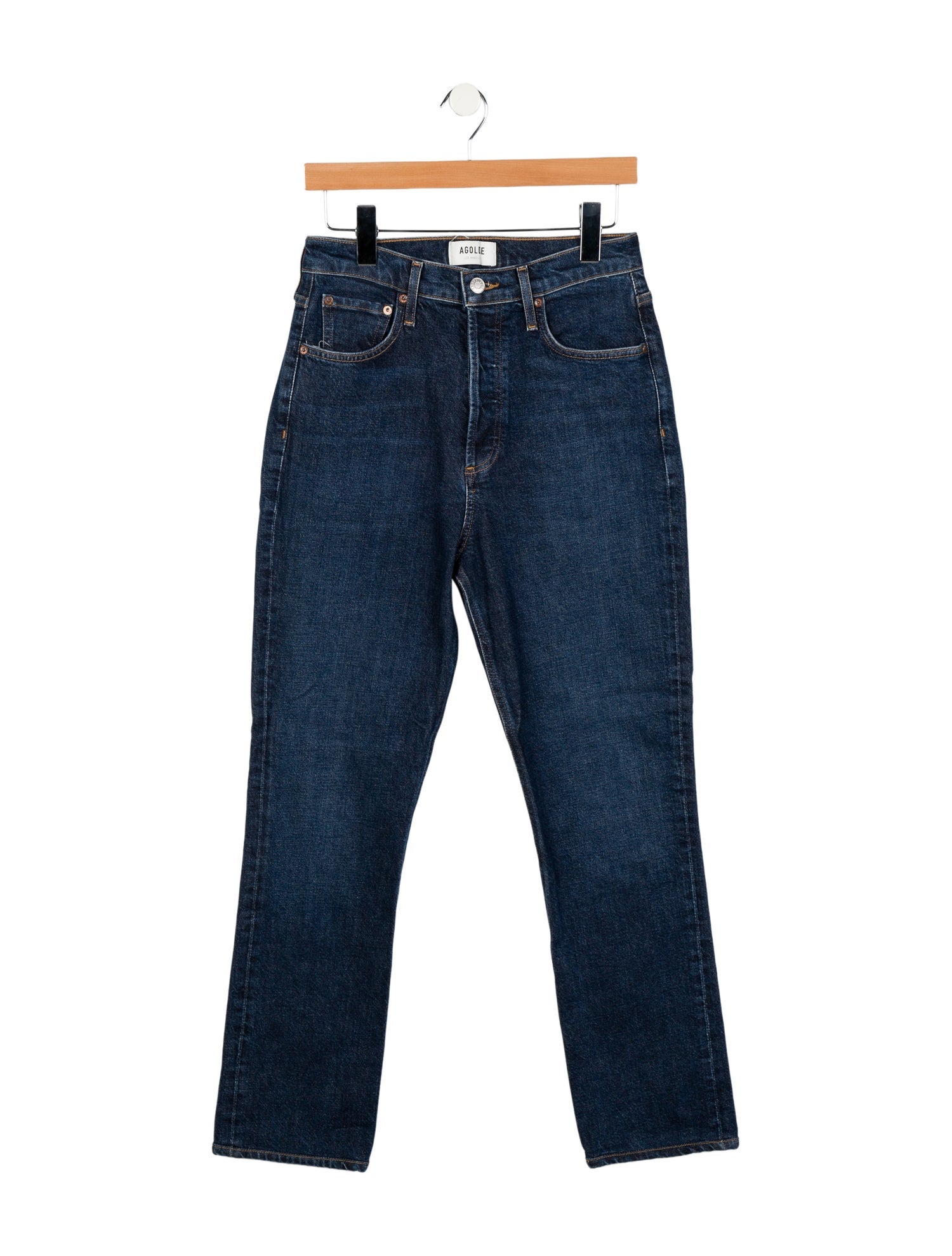 AGOLDE Mid-Rise Straight Leg Jeans