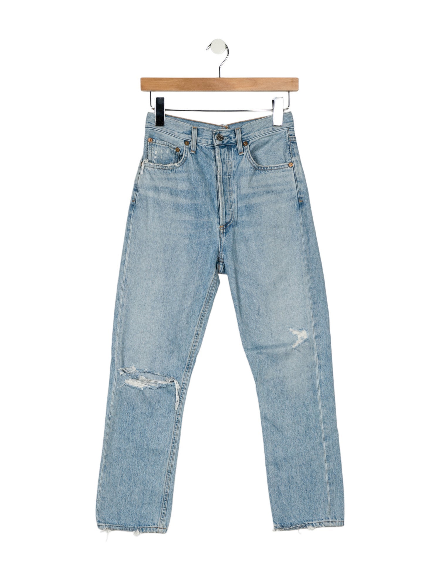 AGOLDE Mid-Rise Straight Leg Jeans