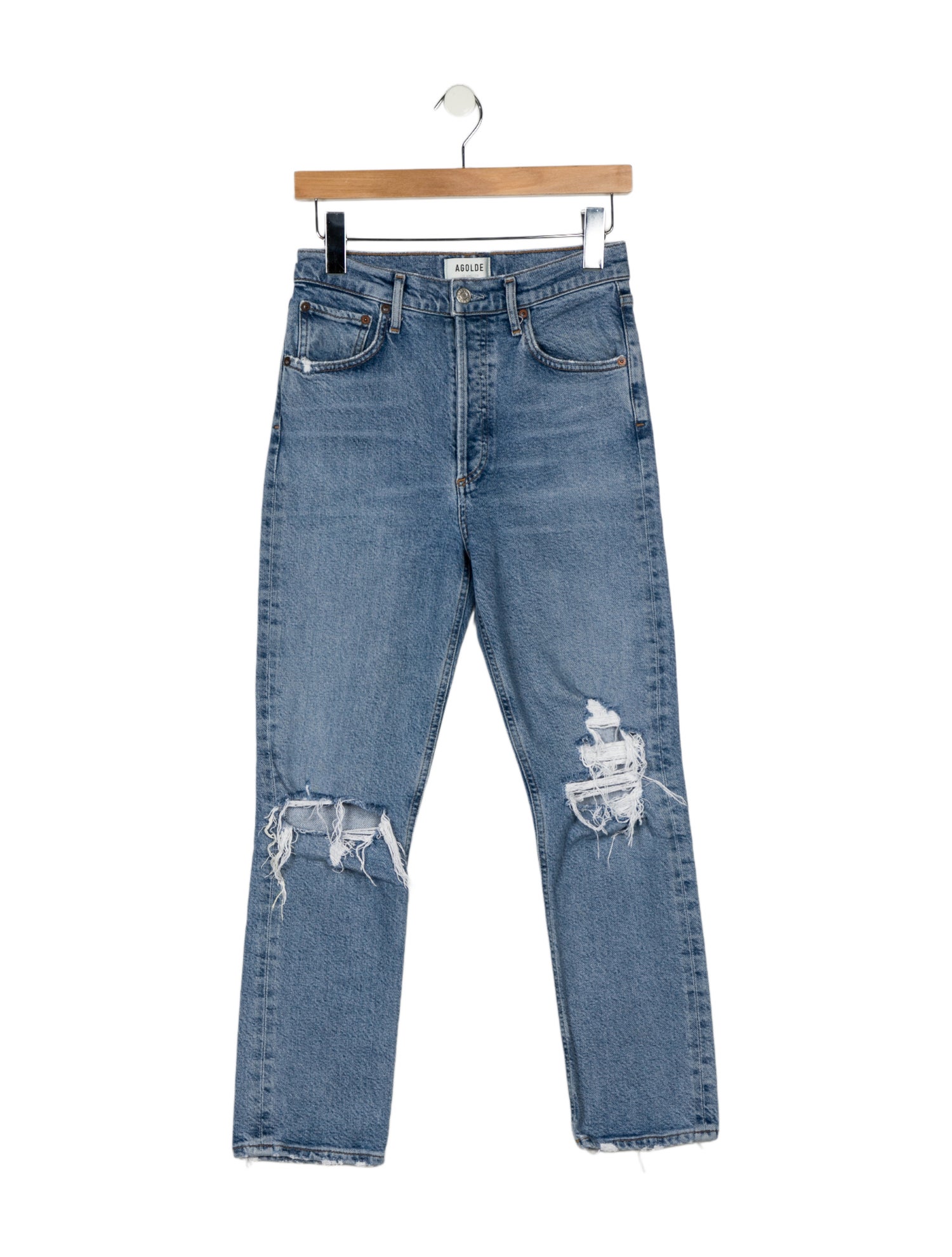 AGOLDE Mid-Rise Straight Leg Jeans