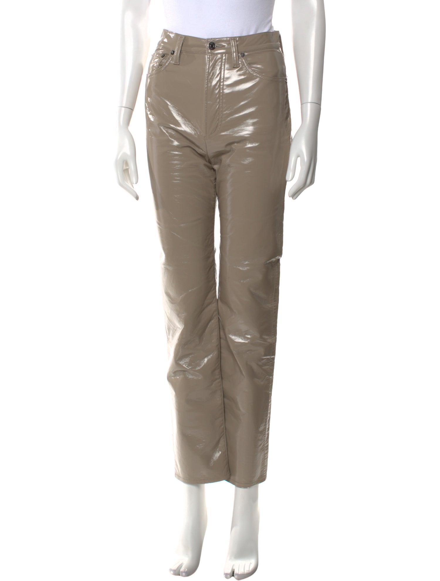 AGOLDE Faux Leather Straight Leg Pants