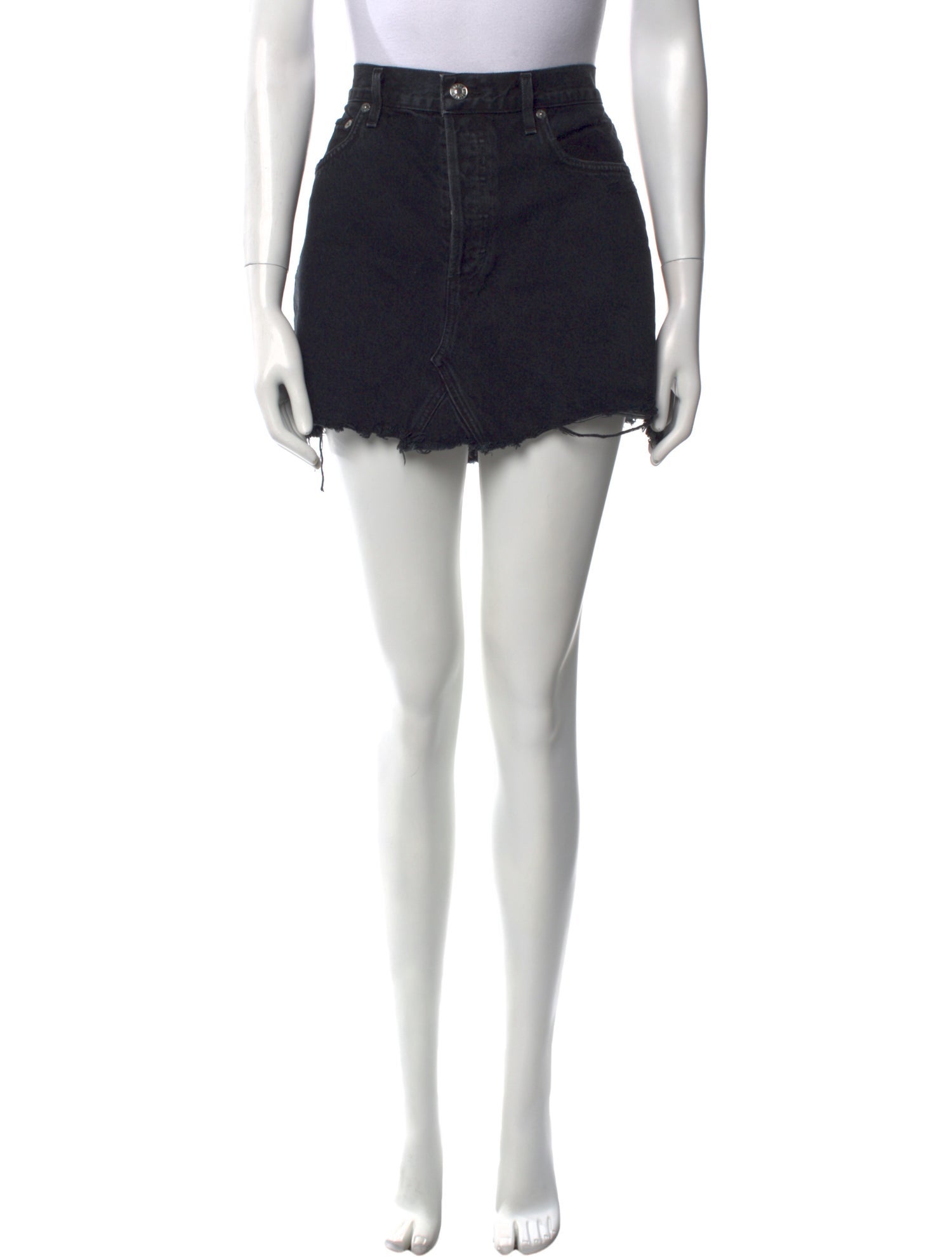 AGOLDE Distressed Accents Mini Skirt