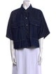 AGOLDE Three-Quarter Sleeve Button-Up Top