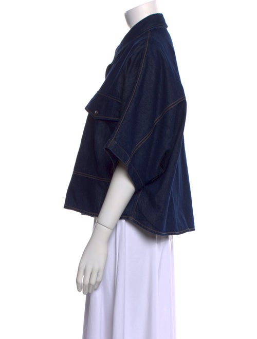 AGOLDE Three-Quarter Sleeve Button-Up Top