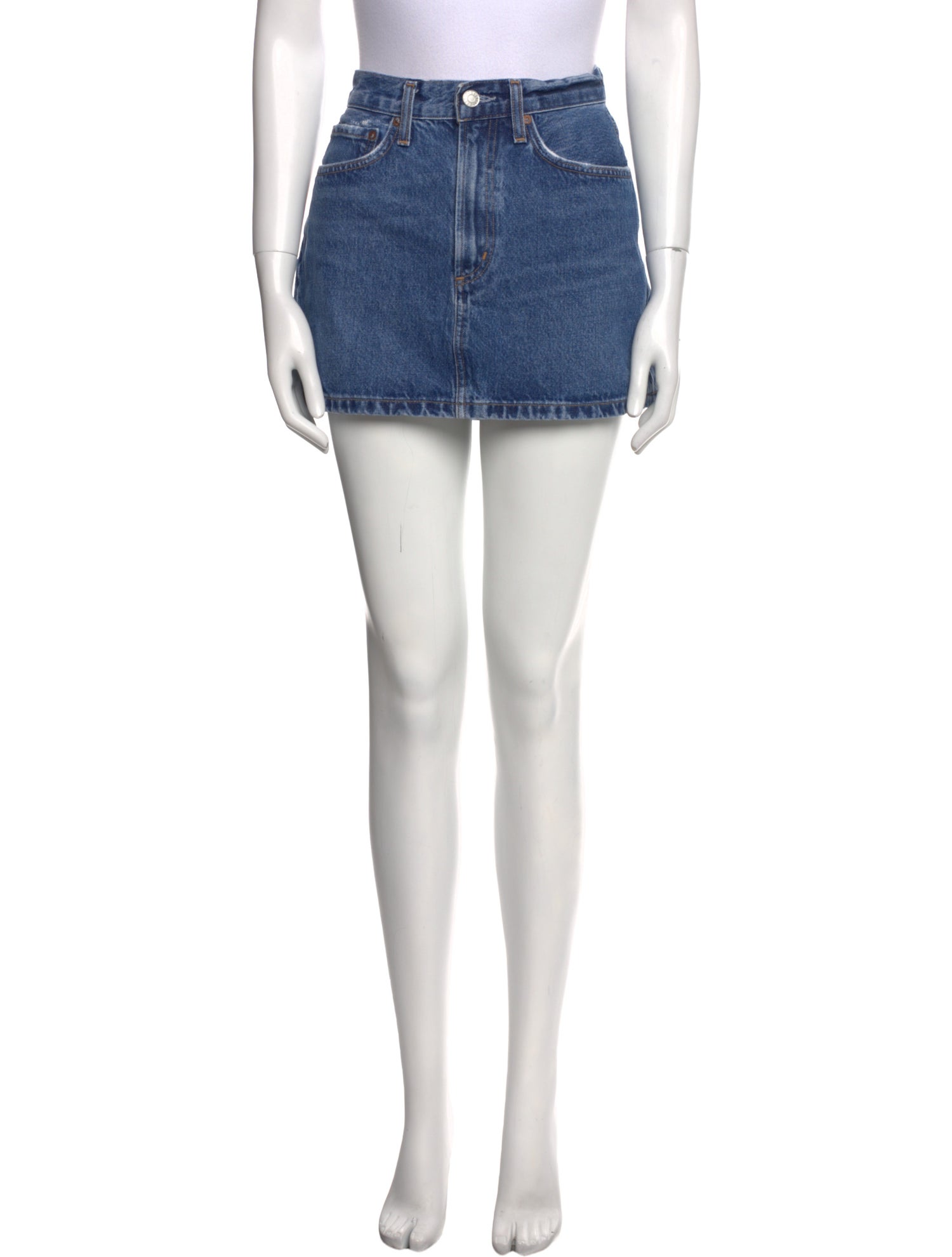 AGOLDE Distressed Accents Mini Skirt