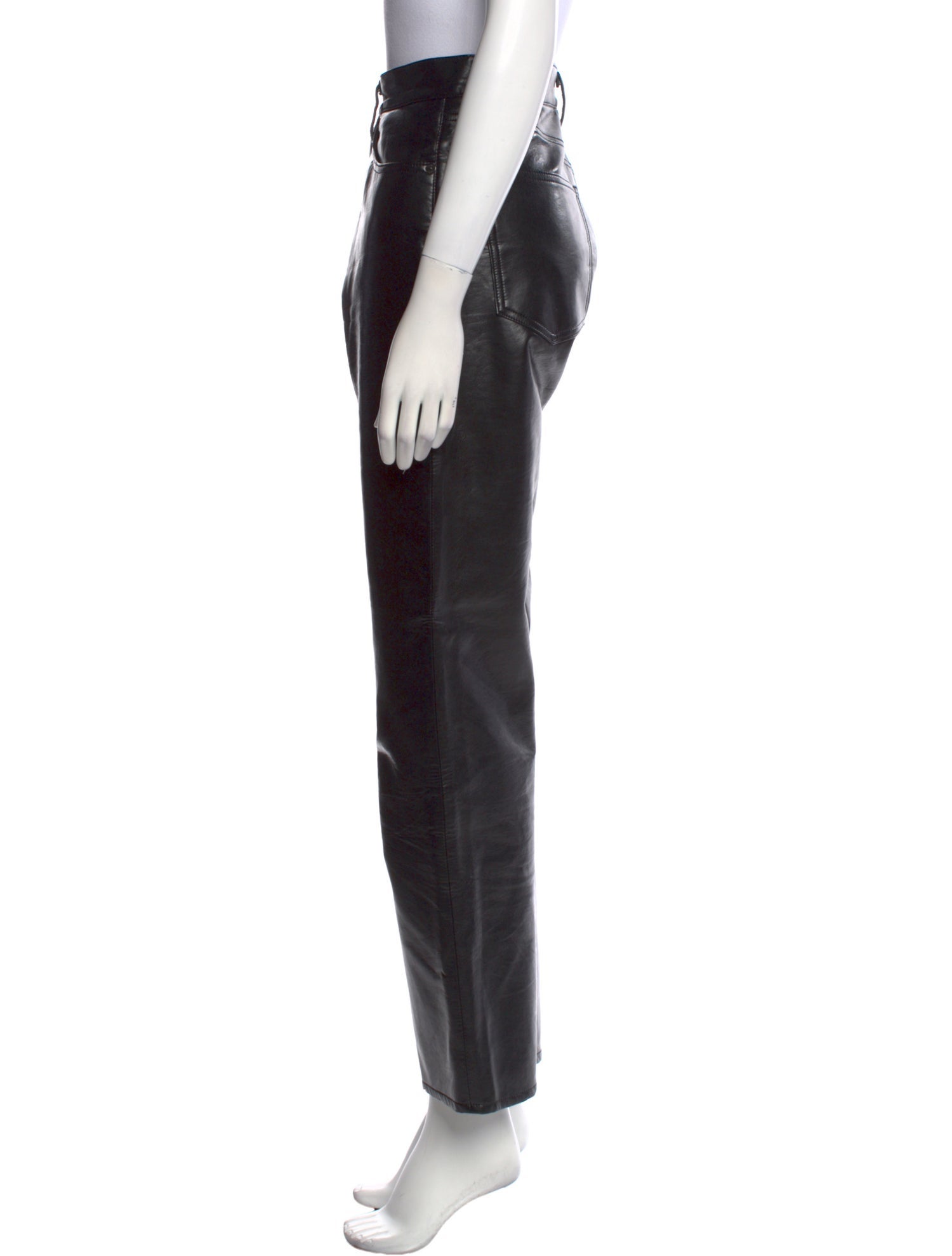 AGOLDE Leather Straight Leg Pants