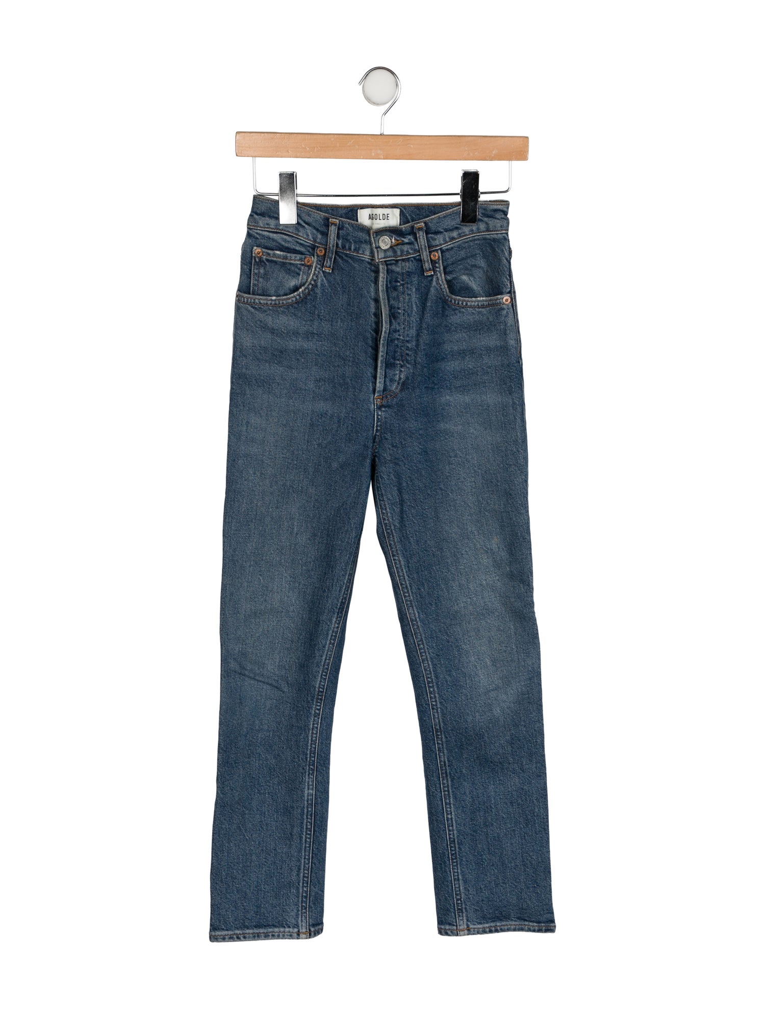 AGOLDE Mid-Rise Straight Leg Jeans