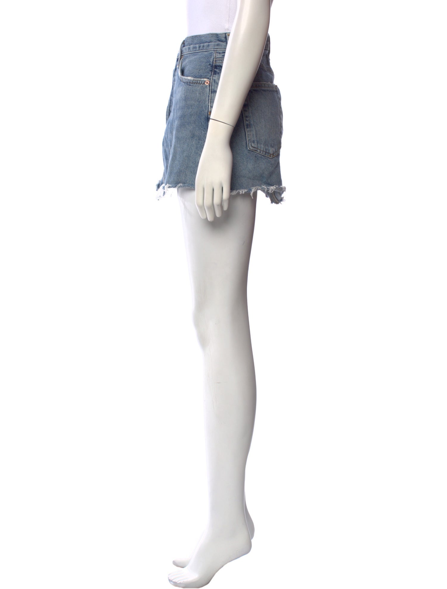 AGOLDE Distressed Accents Mini Skirt