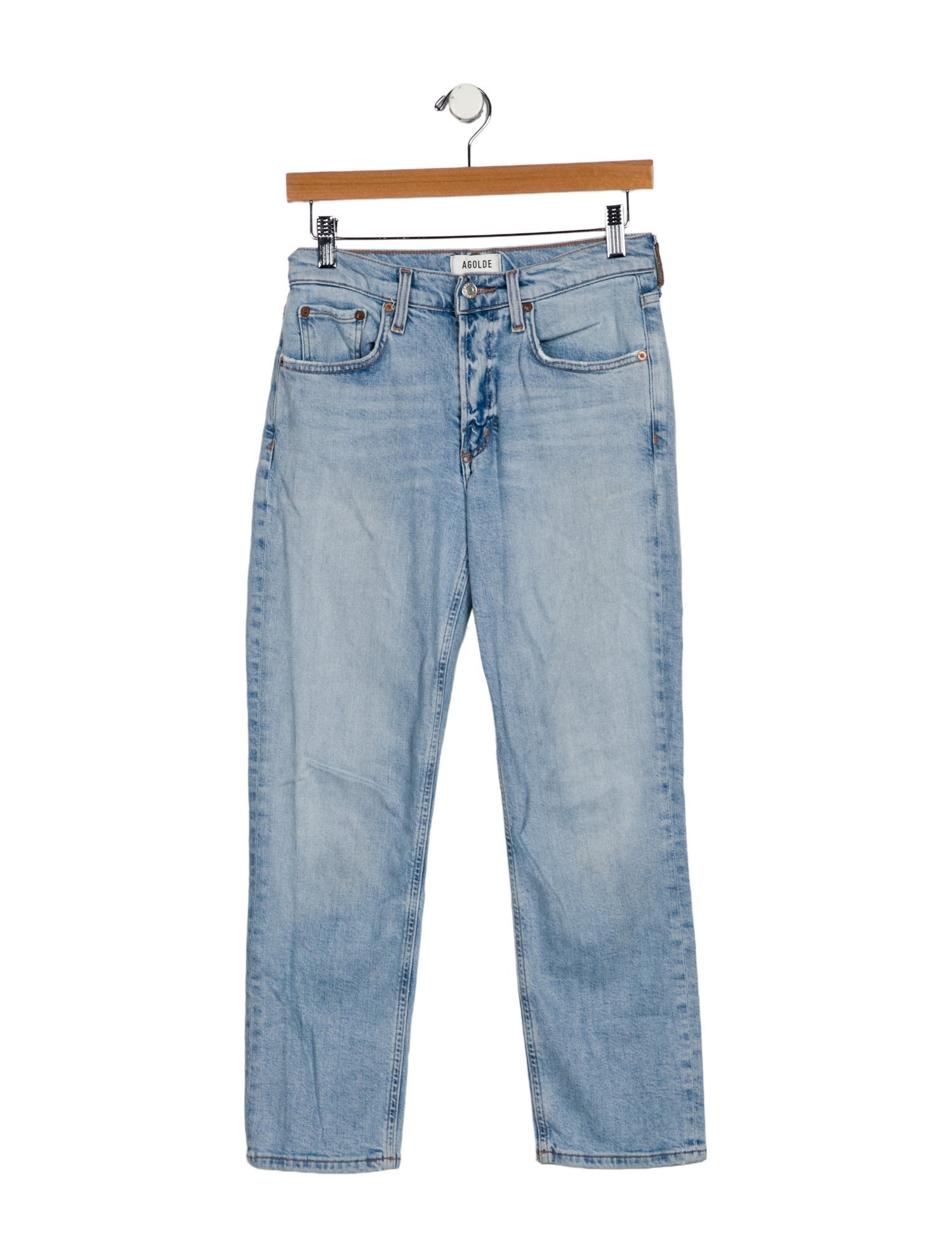 AGOLDE Mid-Rise Straight Leg Jeans