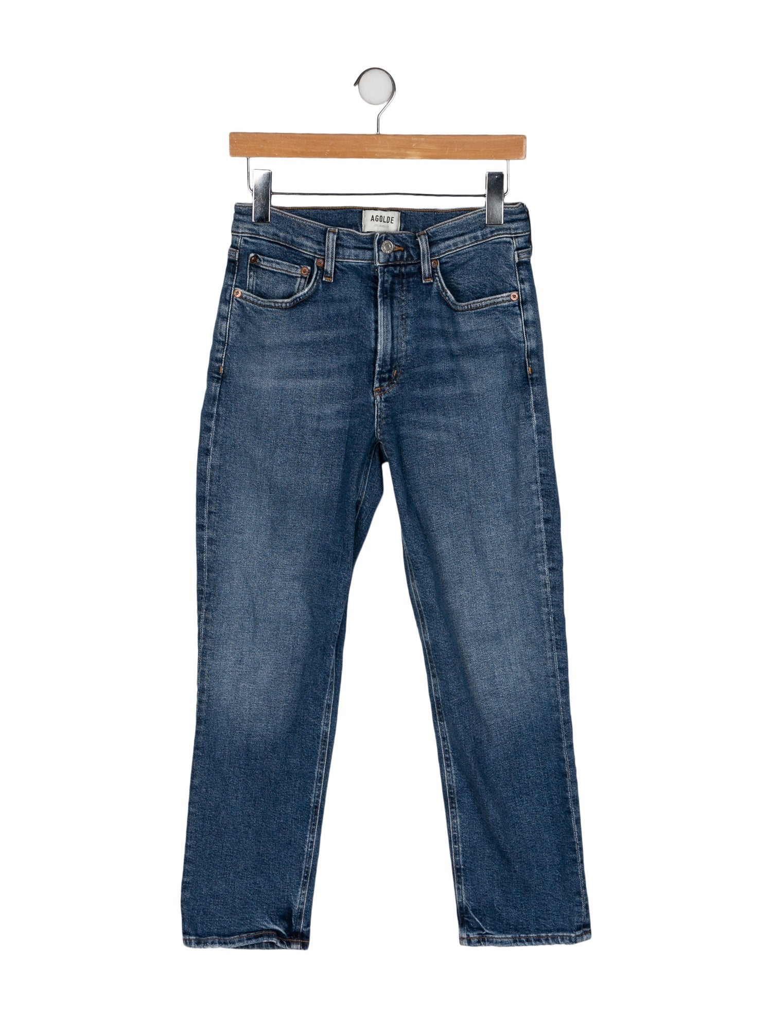 AGOLDE Mid-Rise Straight Leg Jeans