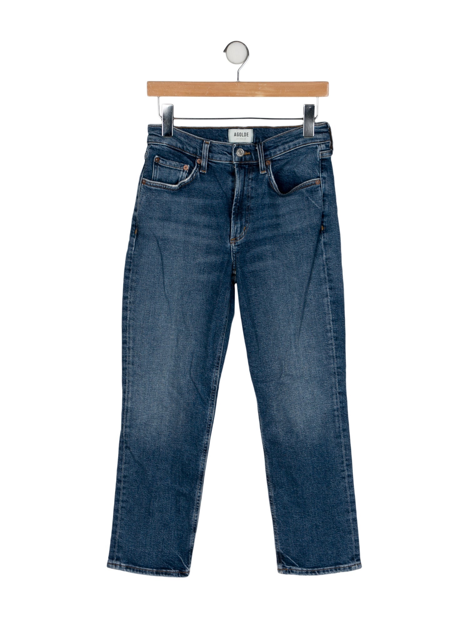 AGOLDE Mid-Rise Straight Leg Jeans