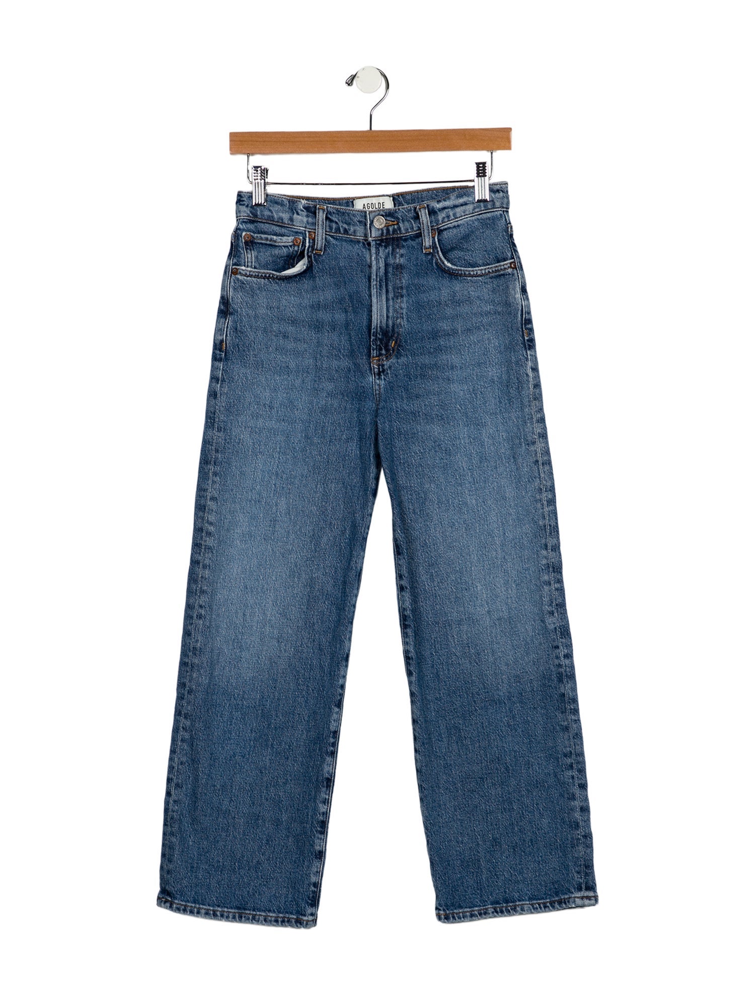 AGOLDE Mid-Rise Wide Leg Jeans