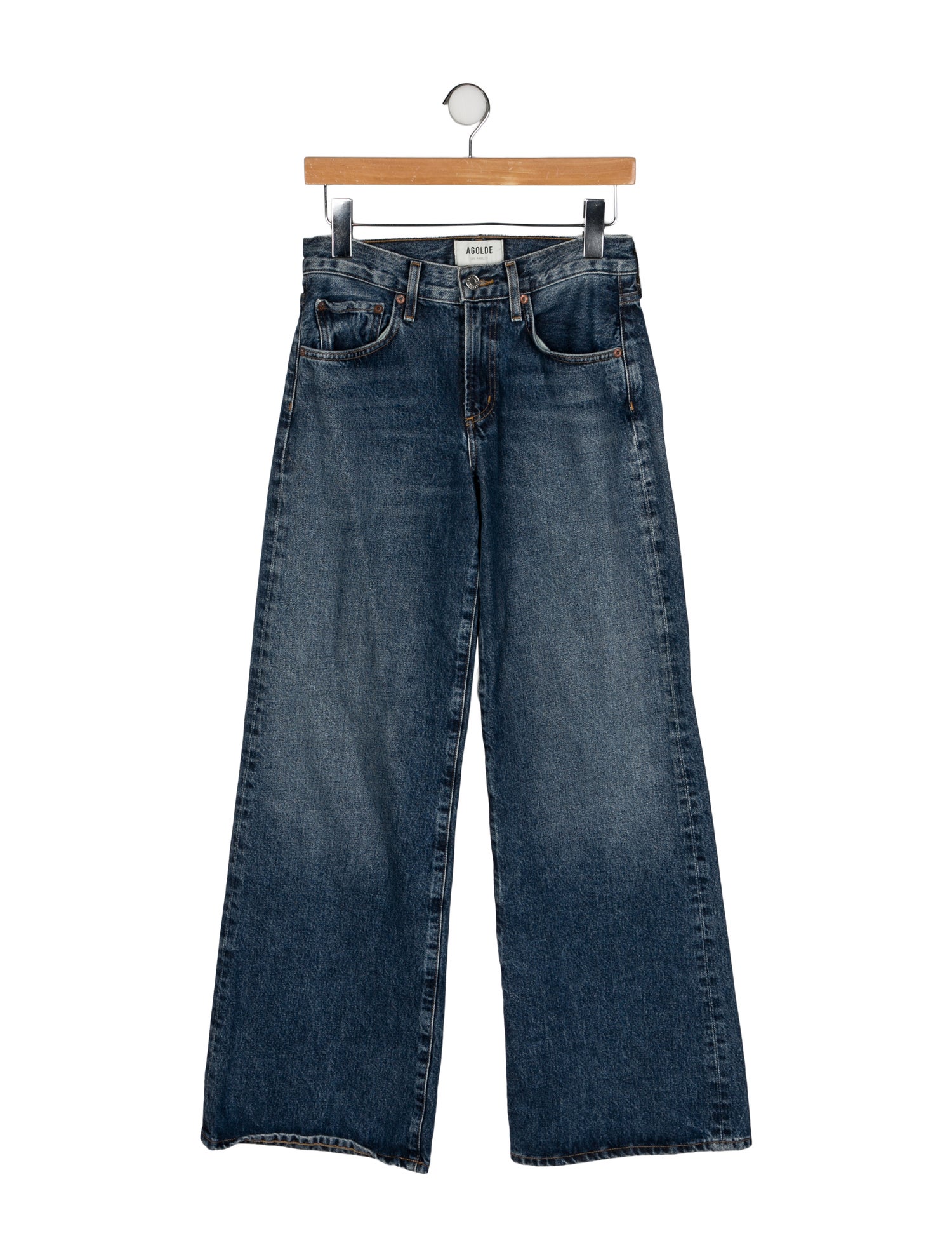AGOLDE Mid-Rise Wide Leg Jeans