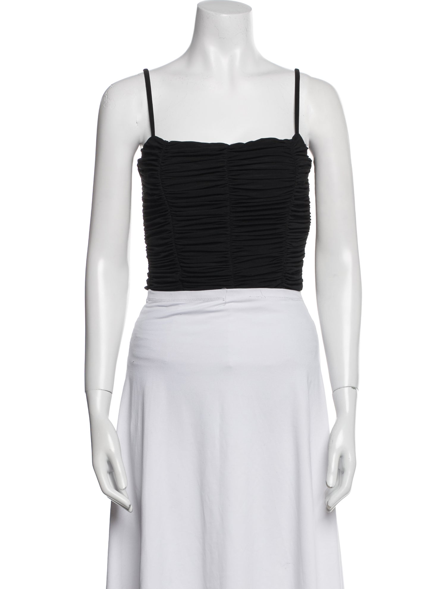 AGOLDE Square Neckline Sleeveless Crop Top