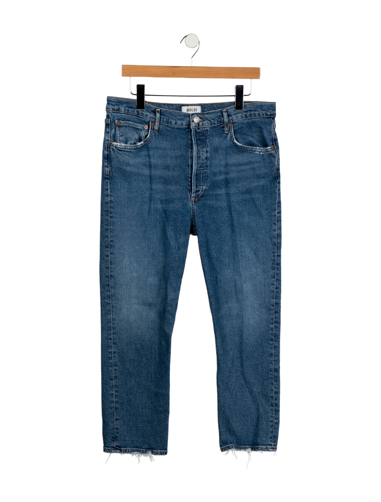 AGOLDE Mid-Rise Straight Leg Jeans