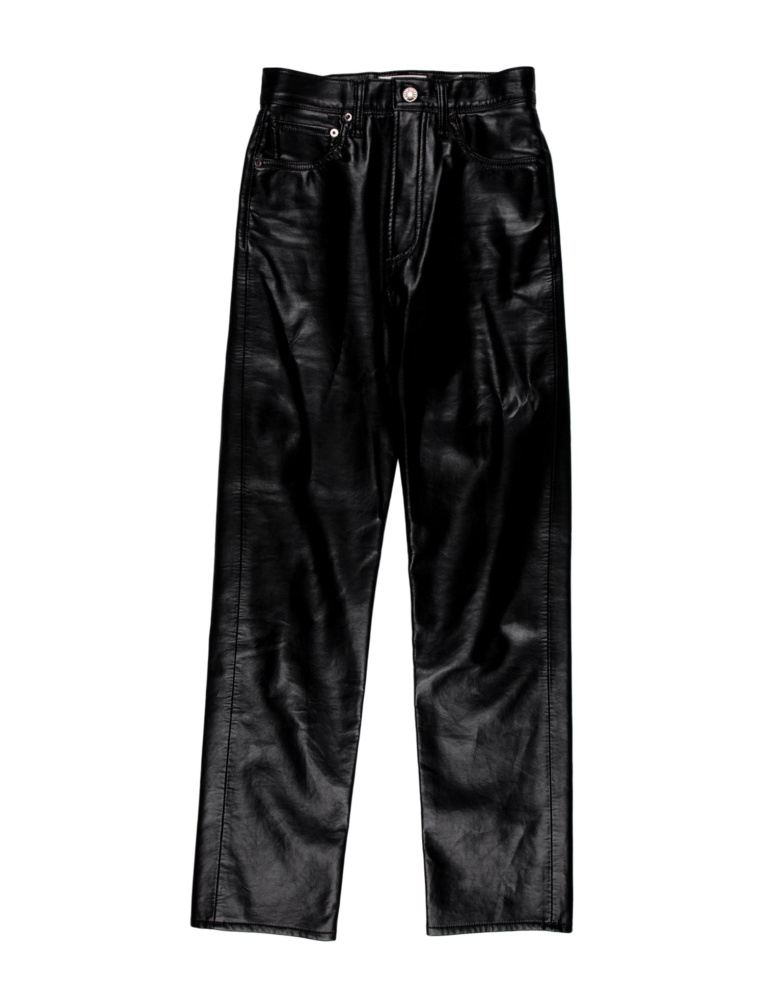 AGOLDE Leather Straight Leg Pants