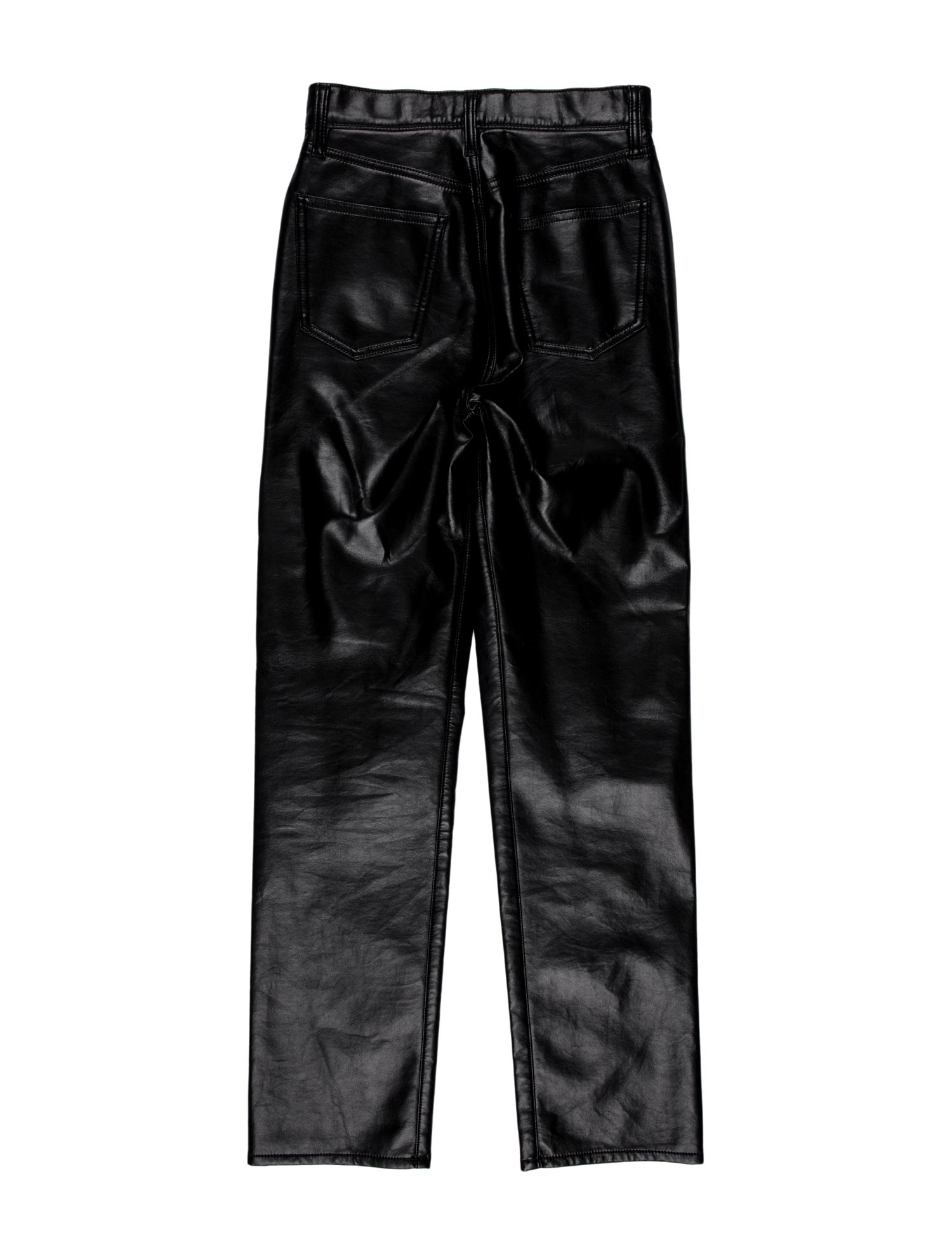AGOLDE Leather Straight Leg Pants