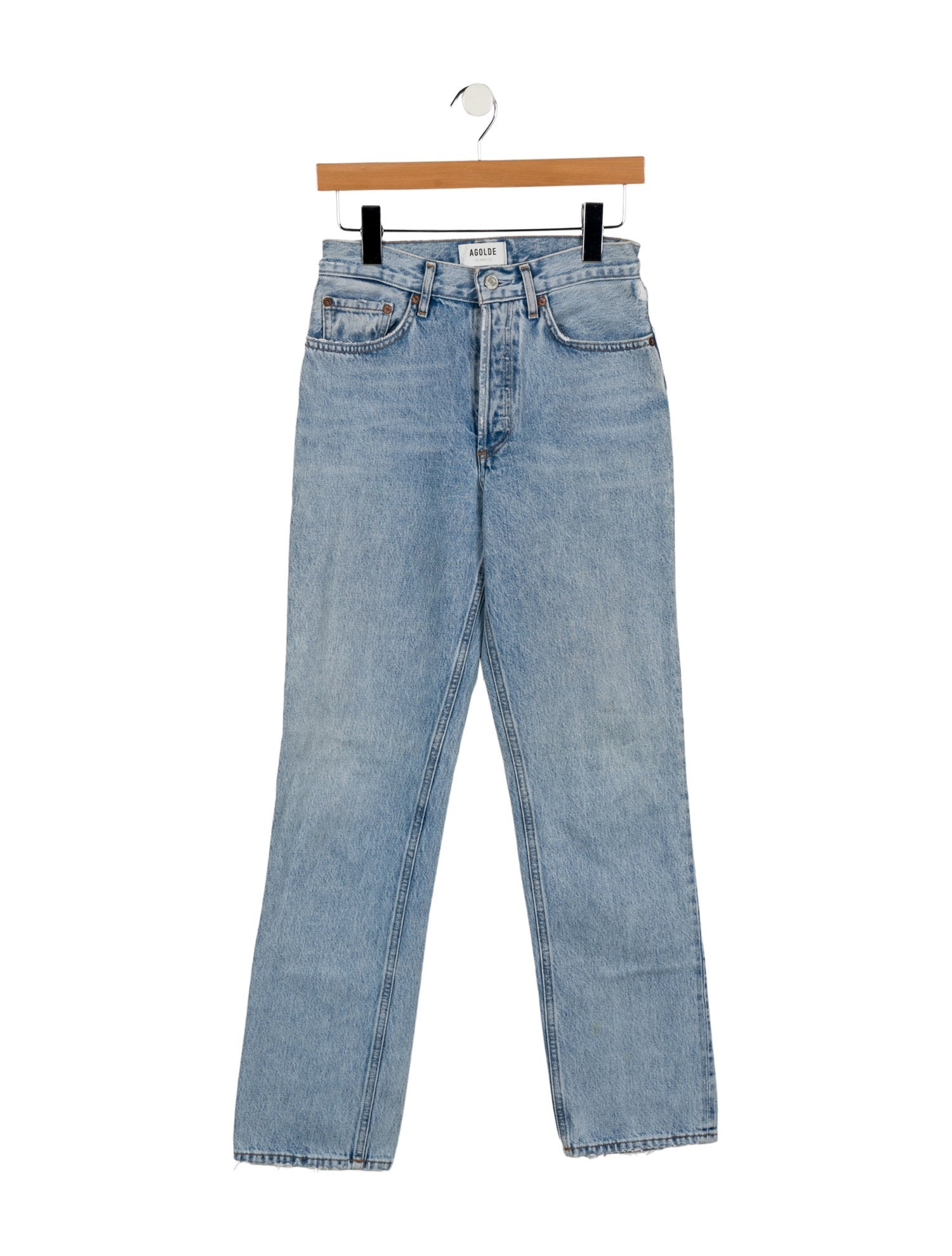 AGOLDE Mid-Rise Straight Leg Jeans