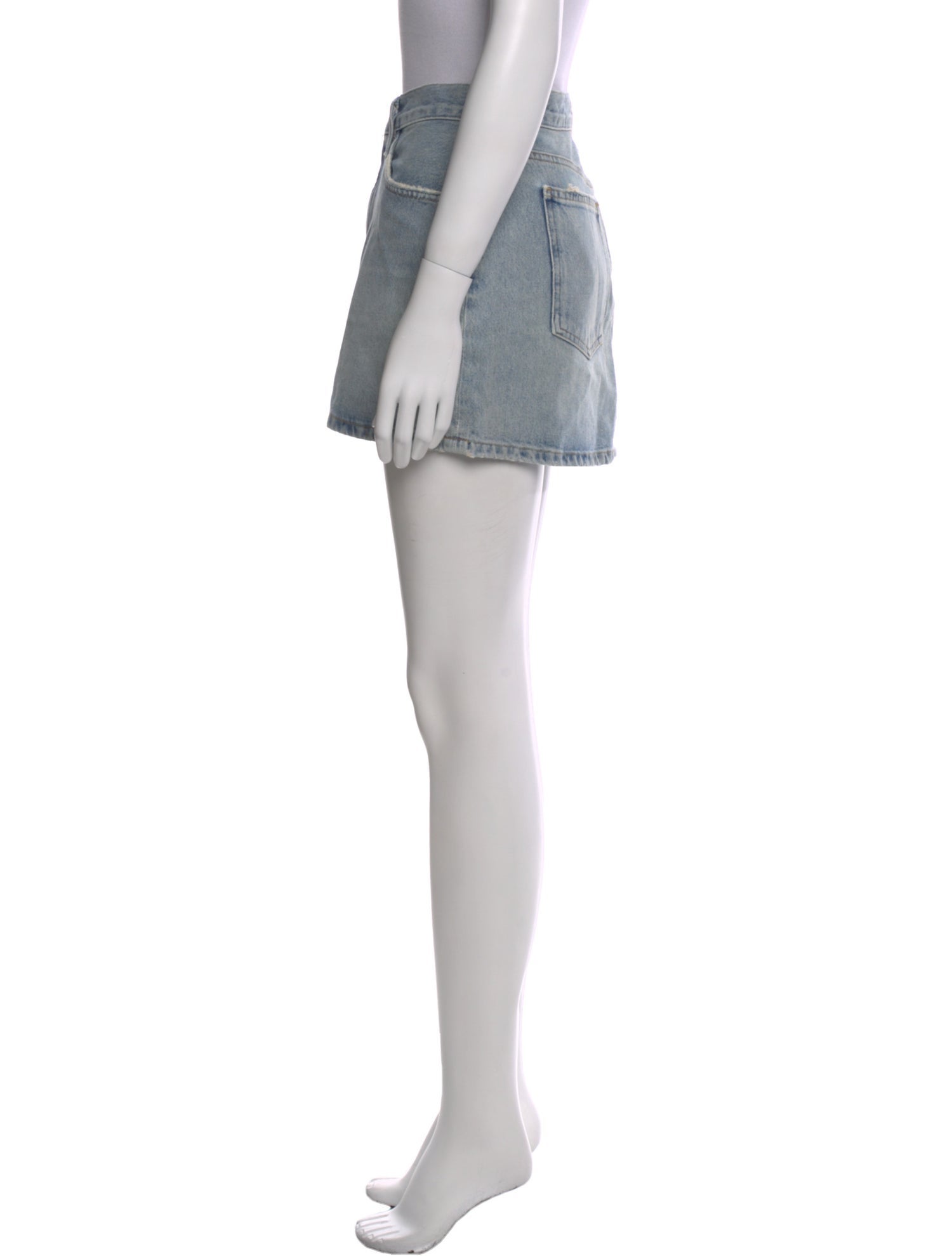 AGOLDE Distressed Accents Mini Skirt