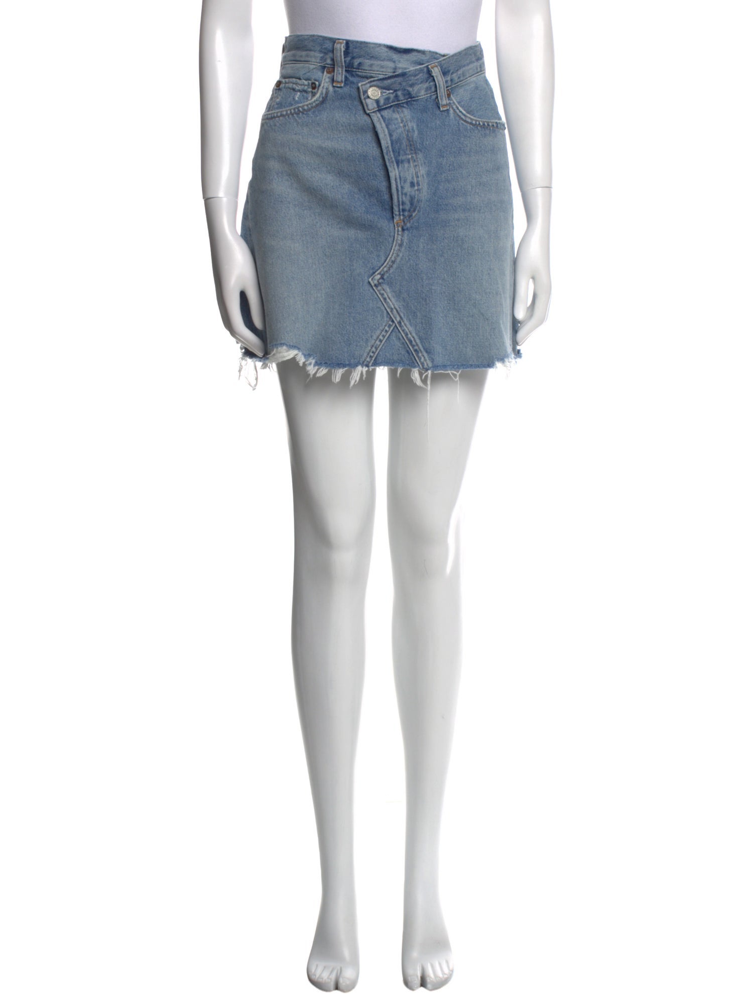 AGOLDE Distressed Accents Mini Skirt
