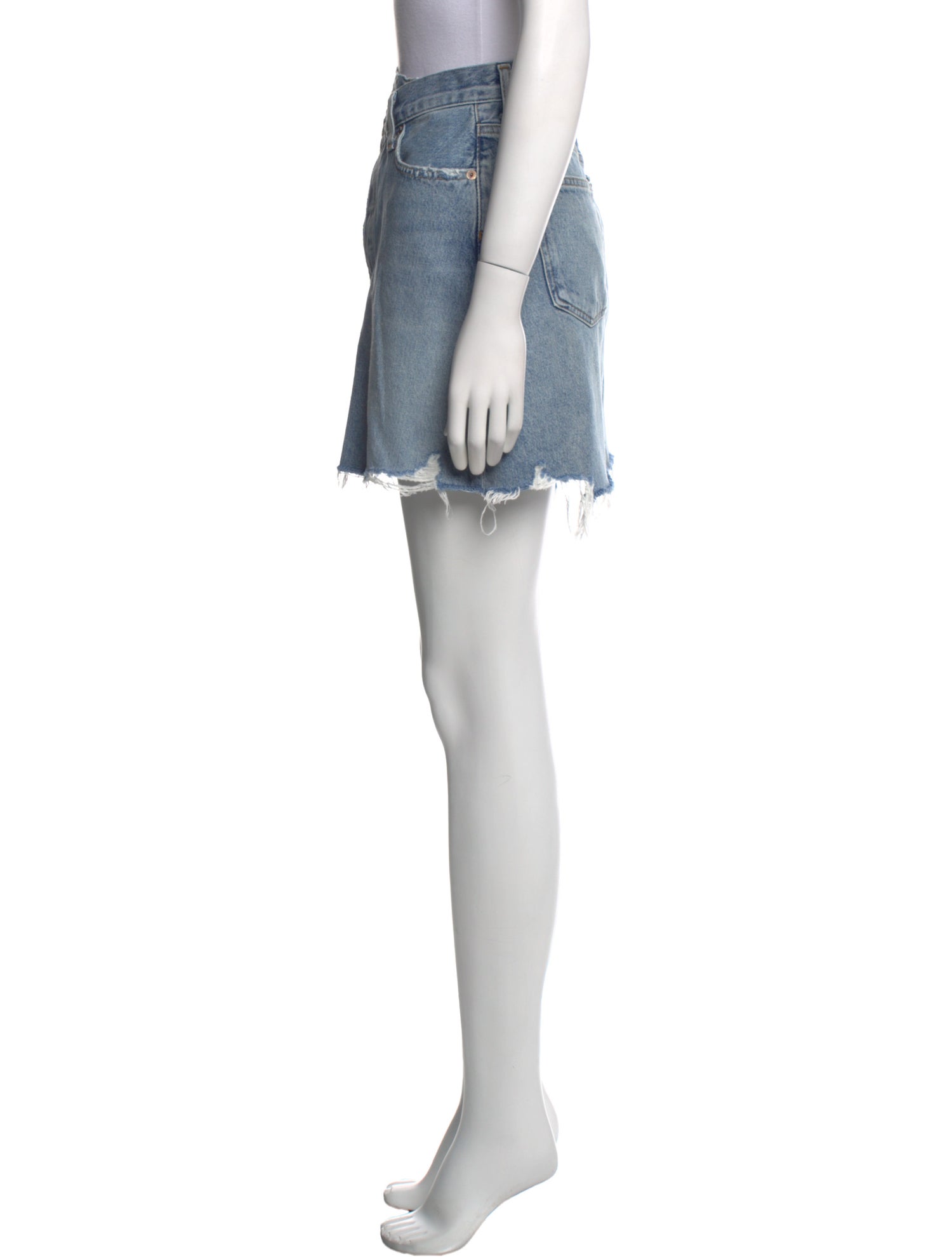 AGOLDE Distressed Accents Mini Skirt