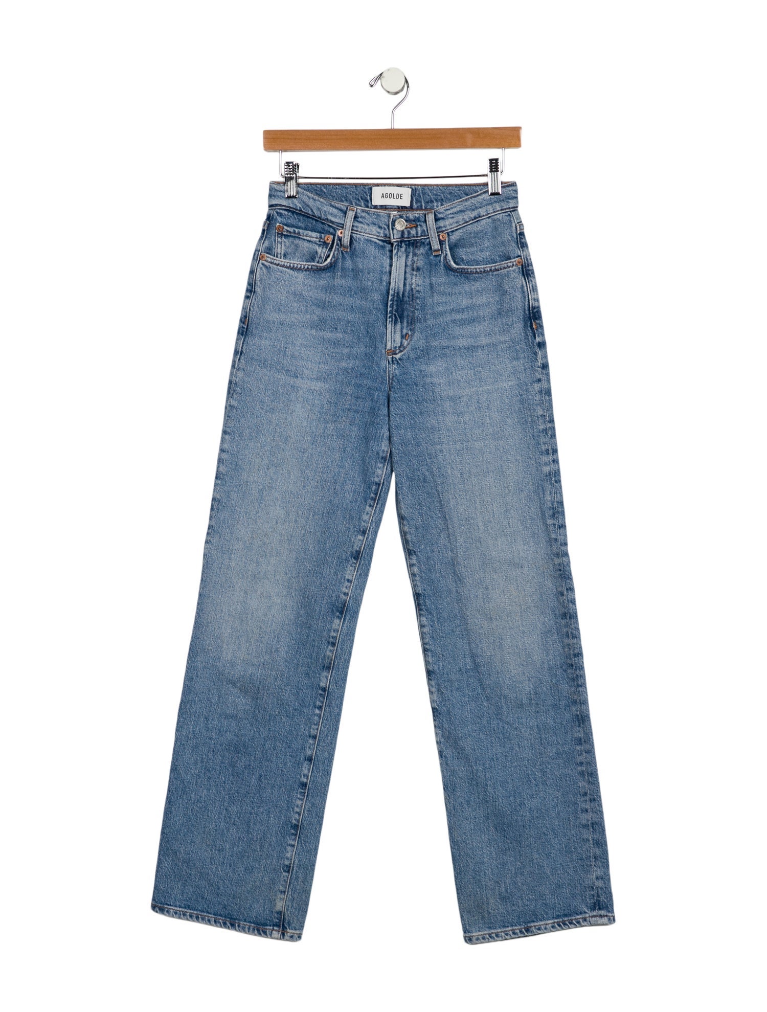 AGOLDE Mid-Rise Wide Leg Jeans