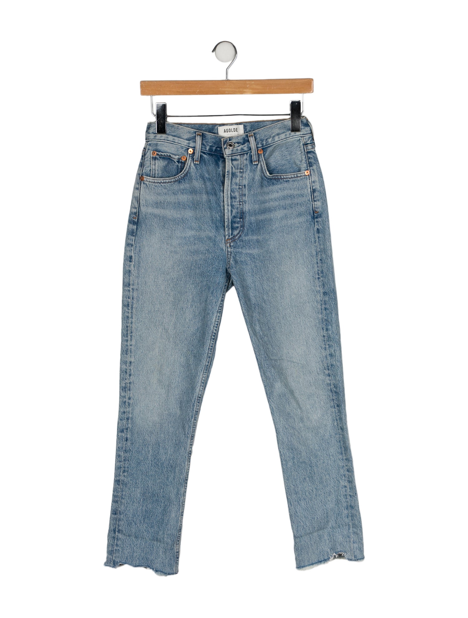 AGOLDE Mid-Rise Straight Leg Jeans