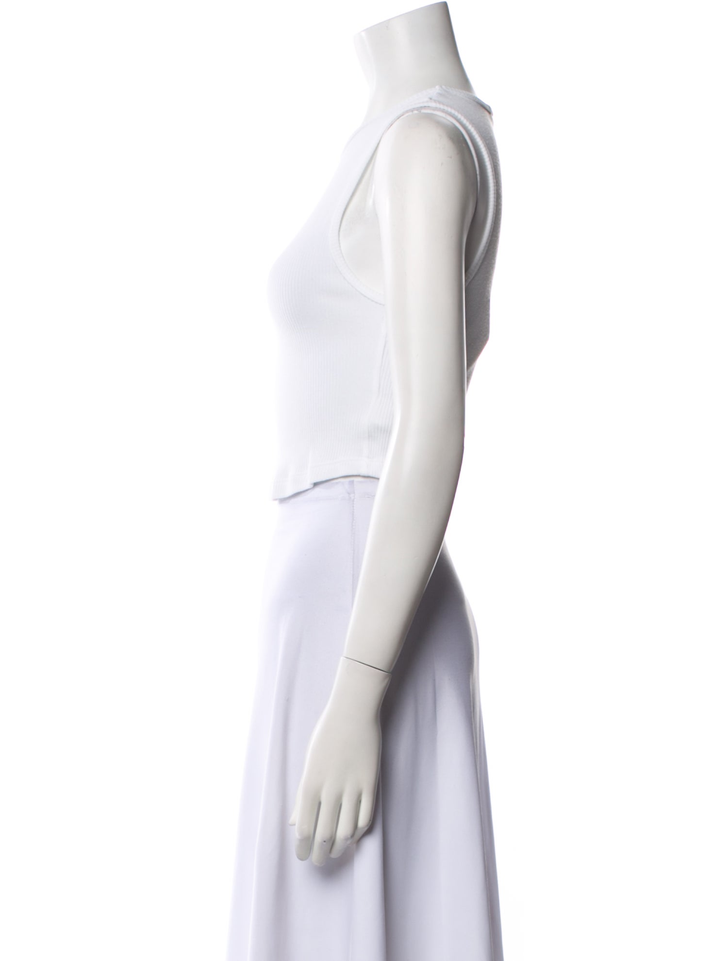 AGOLDE Crew Neck Sleeveless Crop Top