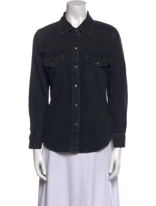 AGOLDE Long Sleeve Button-Up Top