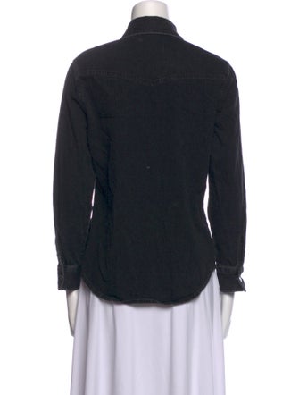 AGOLDE Long Sleeve Button-Up Top