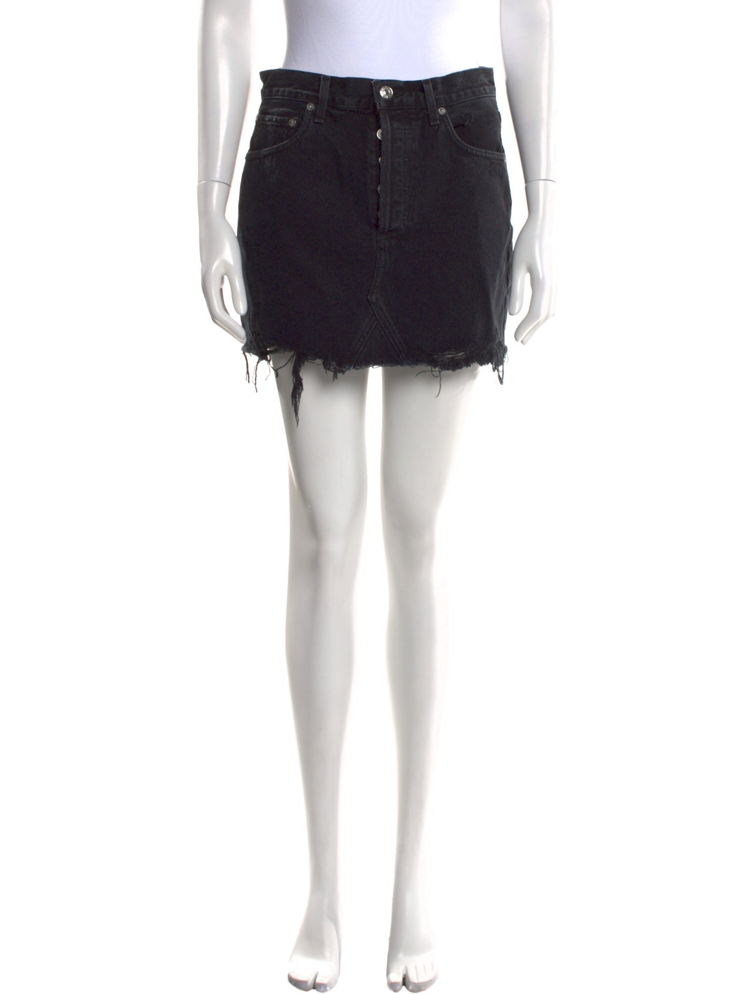 AGOLDE Distressed Accents Mini Skirt