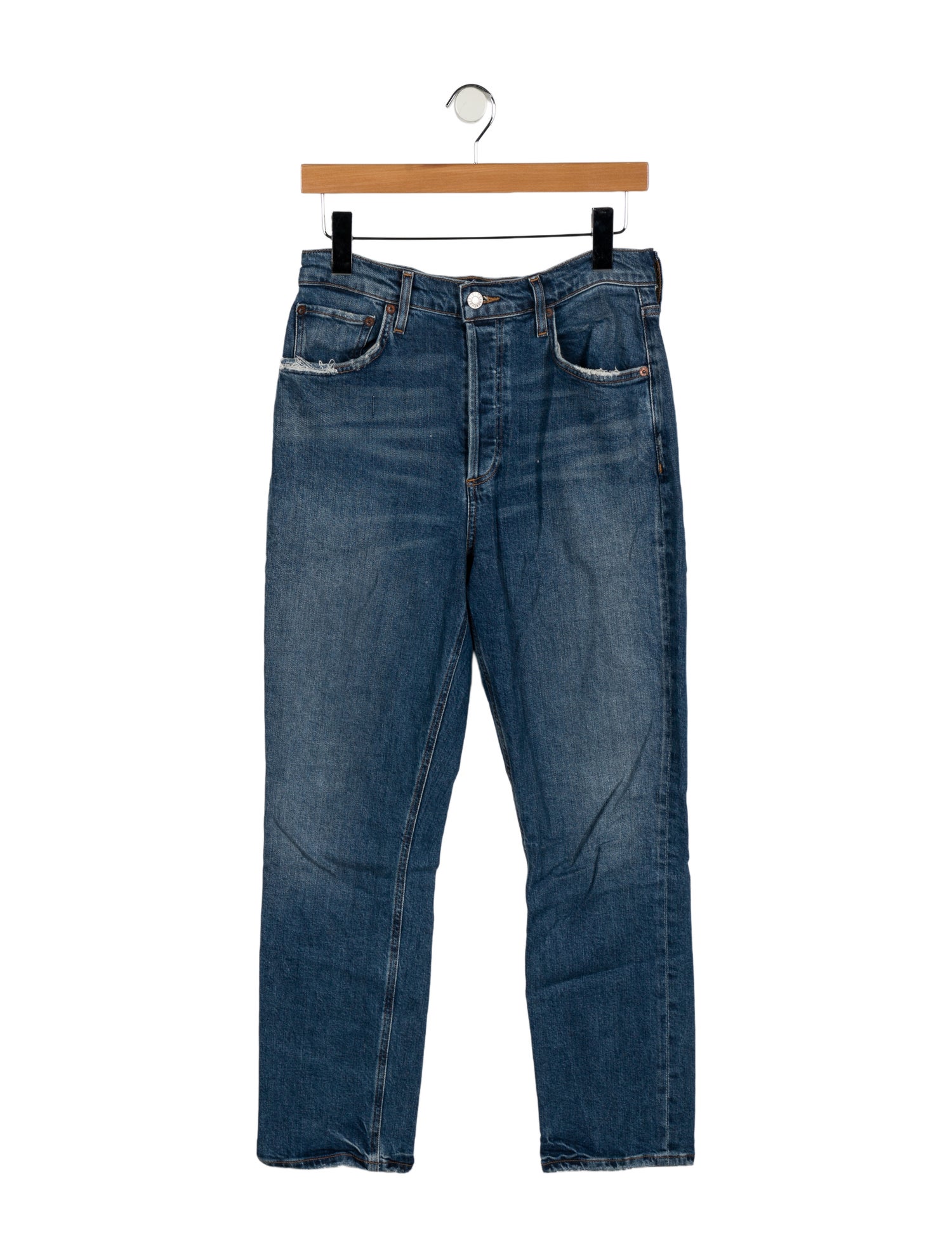 AGOLDE High-Rise Straight Leg Jeans