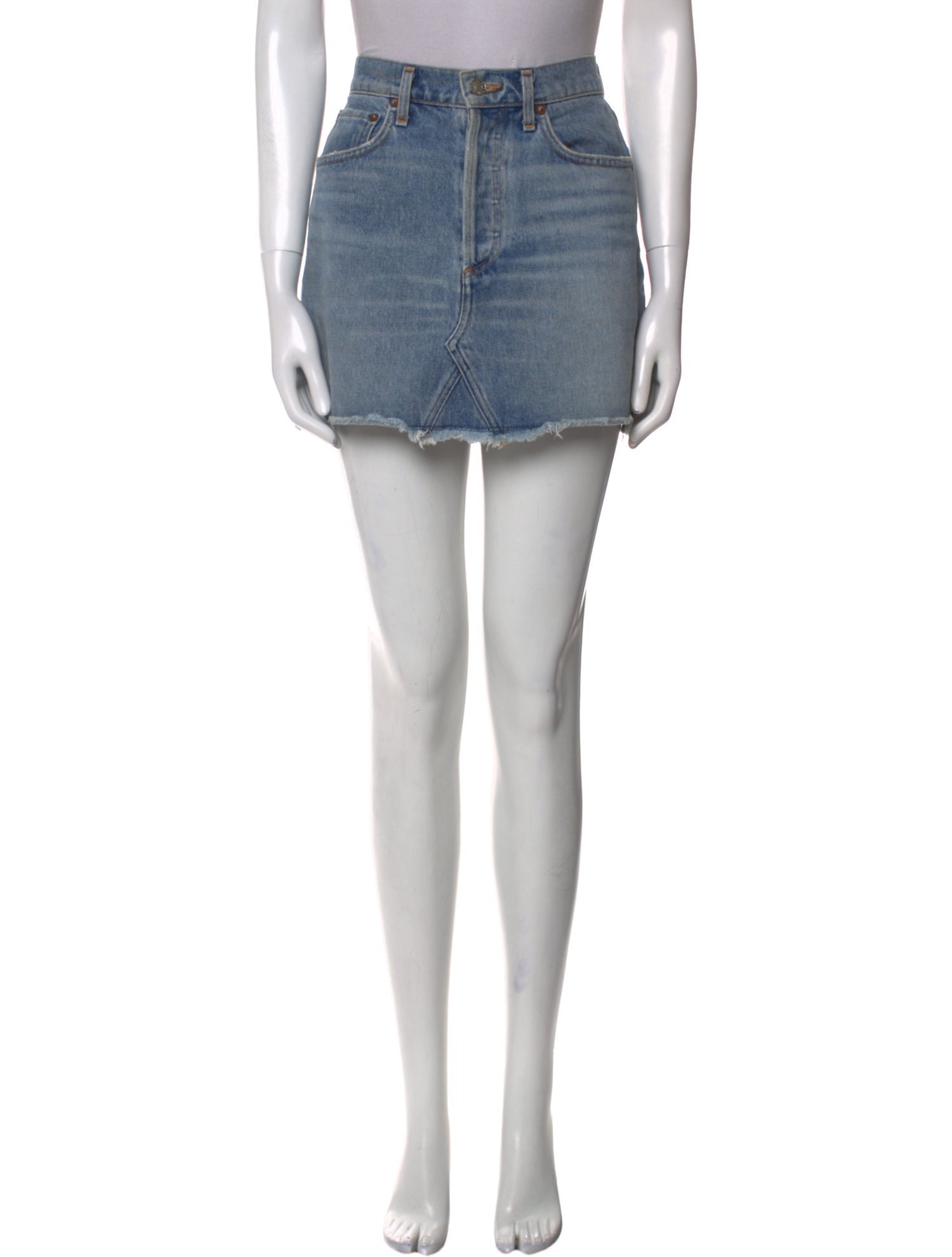 AGOLDE Distressed Accents Mini Skirt