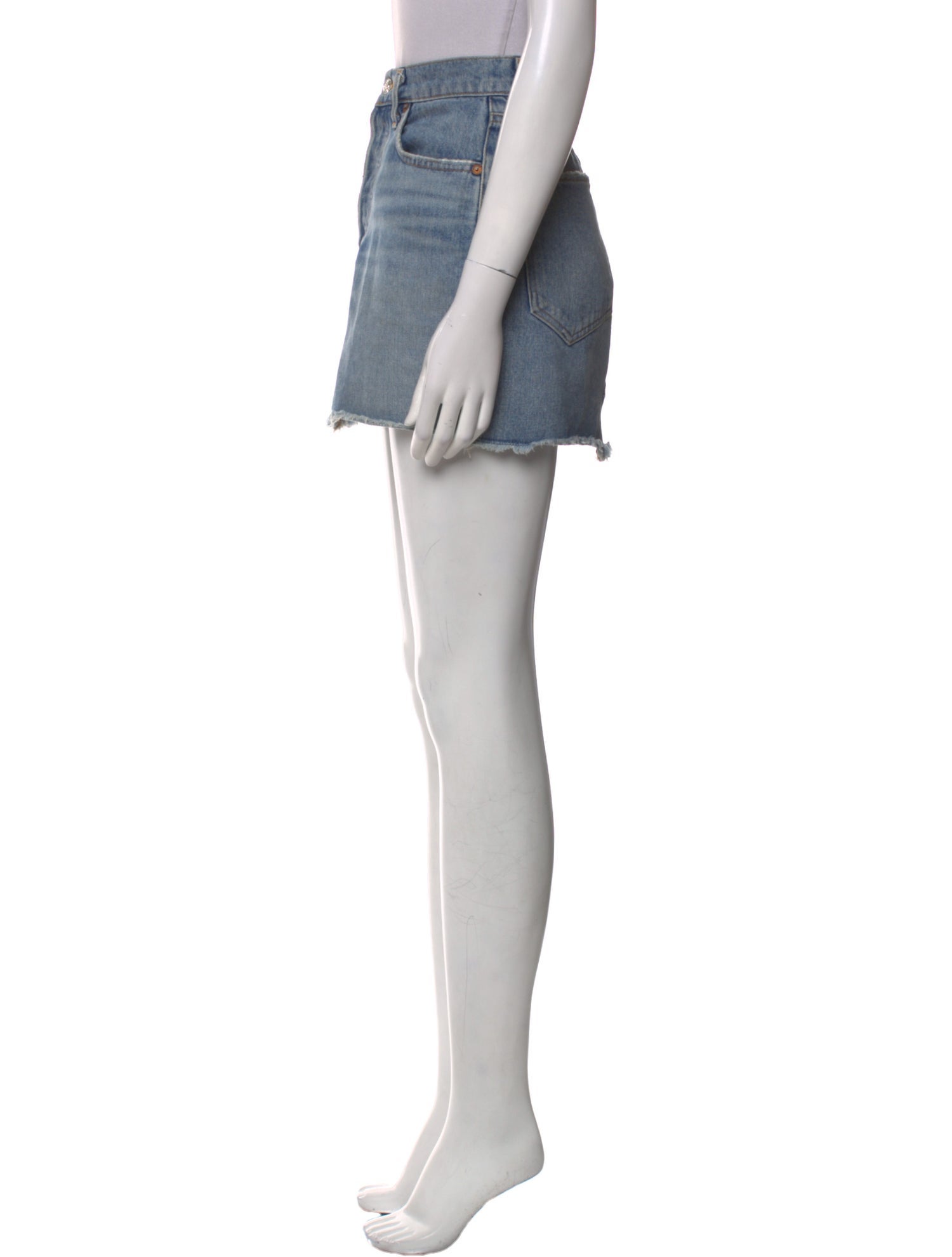 AGOLDE Distressed Accents Mini Skirt