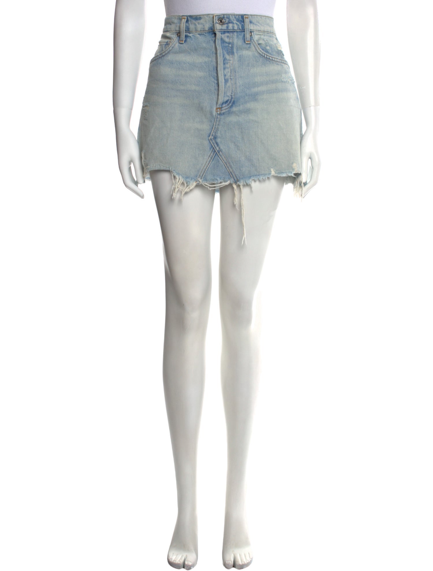 AGOLDE Distressed Accents Mini Skirt