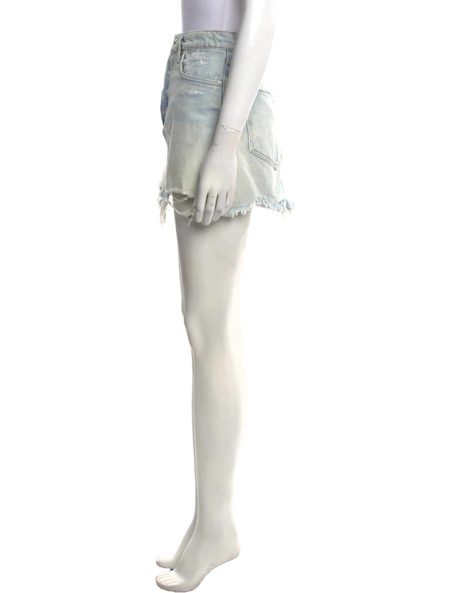 AGOLDE Distressed Accents Mini Skirt