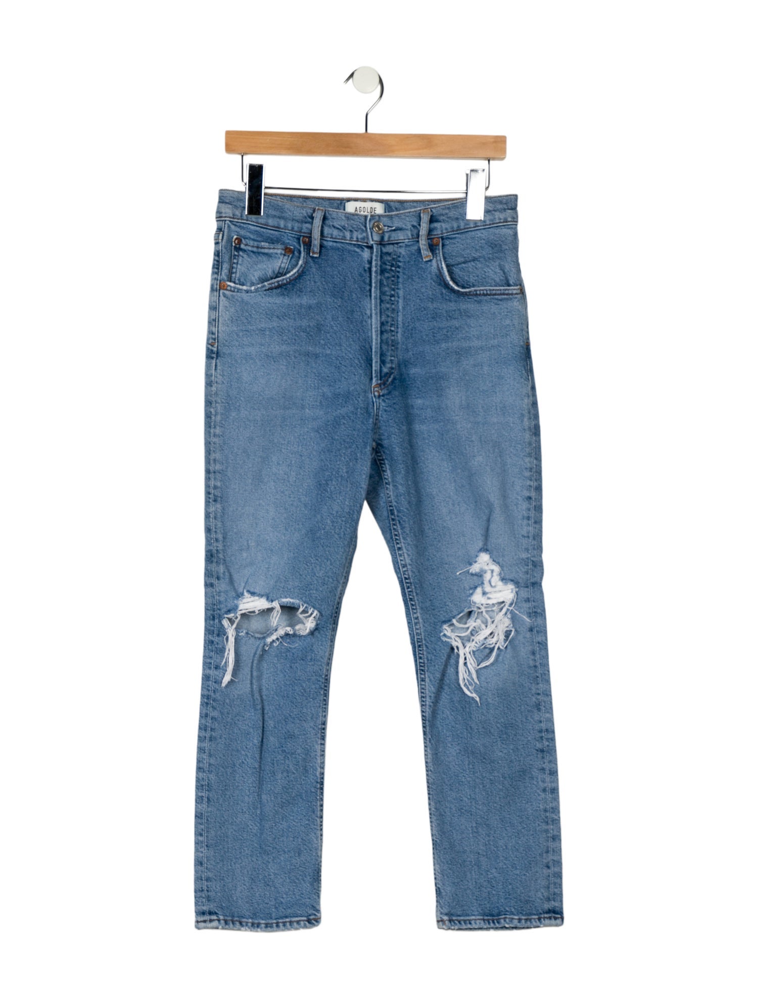 AGOLDE Mid-Rise Straight Leg Jeans